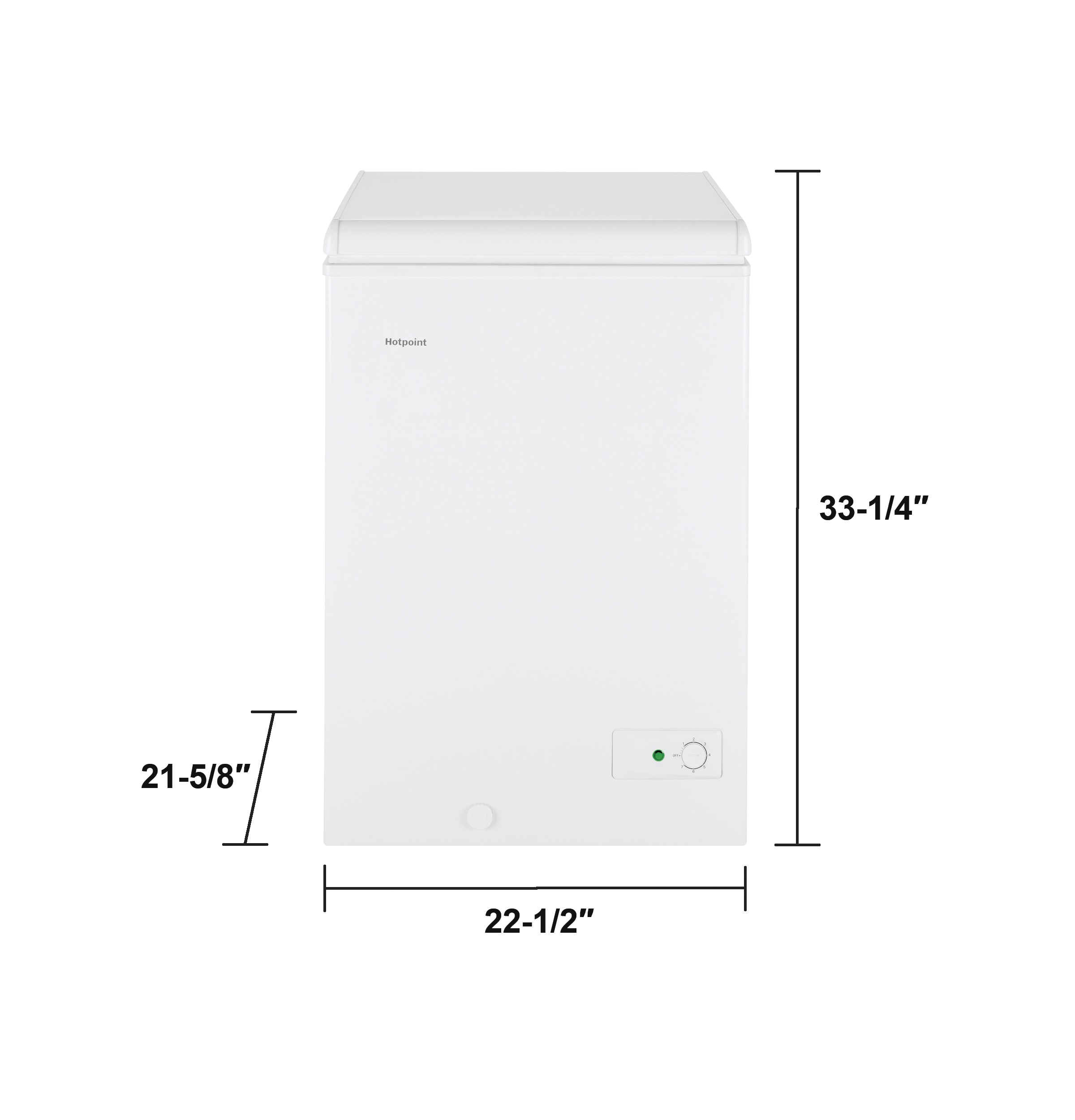 Hotpoint 5.1-cu ft Manual Defrost Chest Freezer (White) in the Chest  Freezers department at