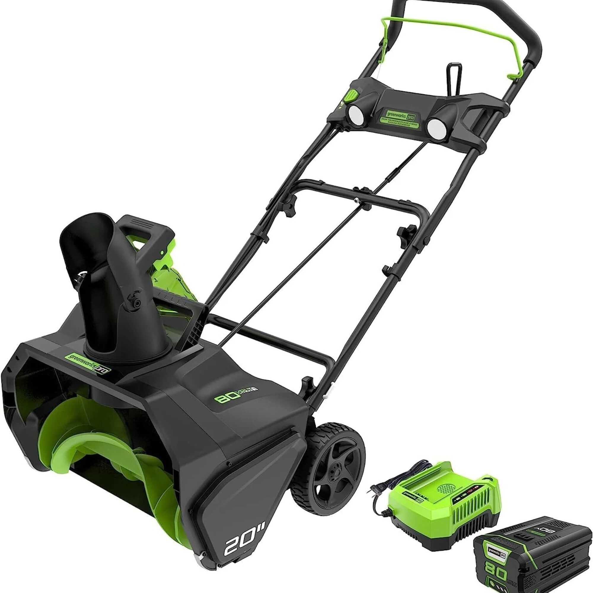 Greenworks 80-volt 20-Inches Single-stage Push Battery Snow blower 5 Ah (Battery Included) (Charger Included) #2615802