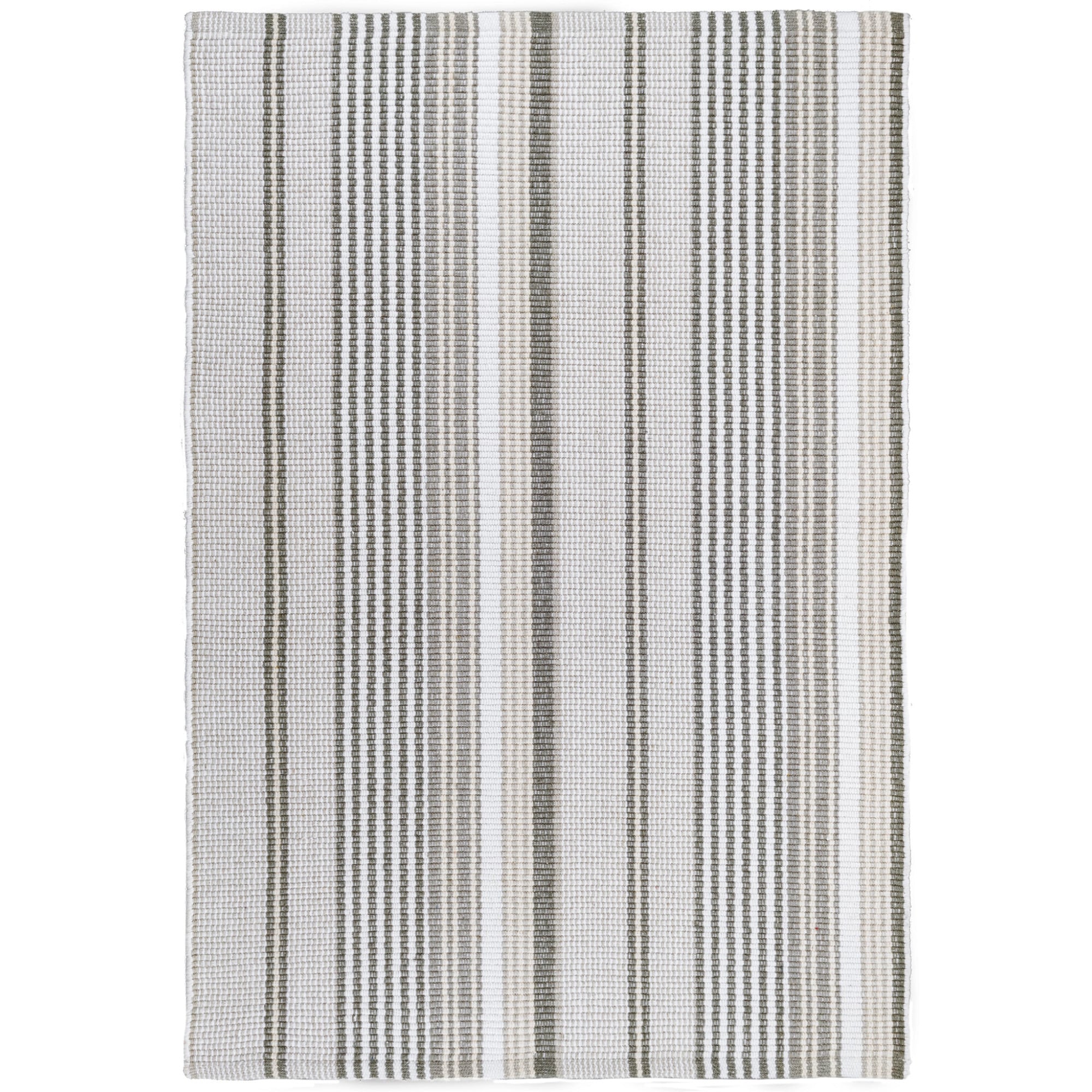 DASH & ALBERT Gradation 7 x 9 Ticking Handwoven Indoor/Outdoor Rug in ...