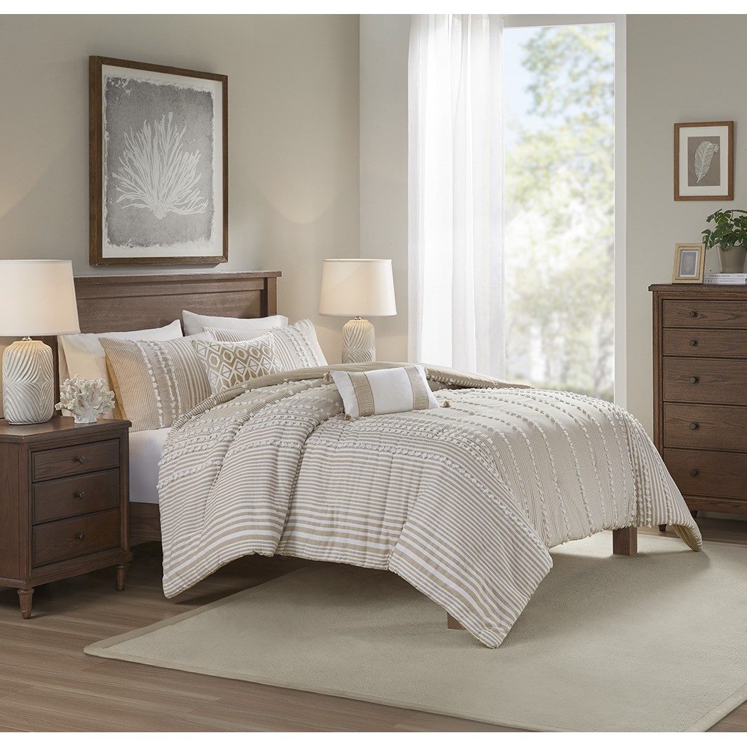 Tinyhomie King 3 Piece Cotton Yarn Dyed Duvet Cover Set
