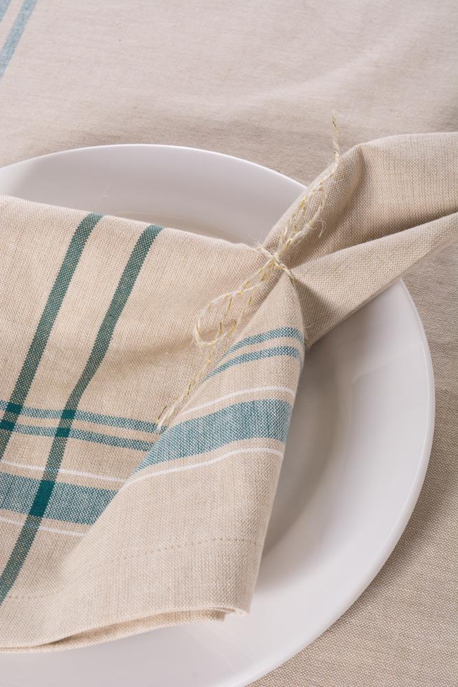 DII Teal French Stripe Napkin (Set of 6)