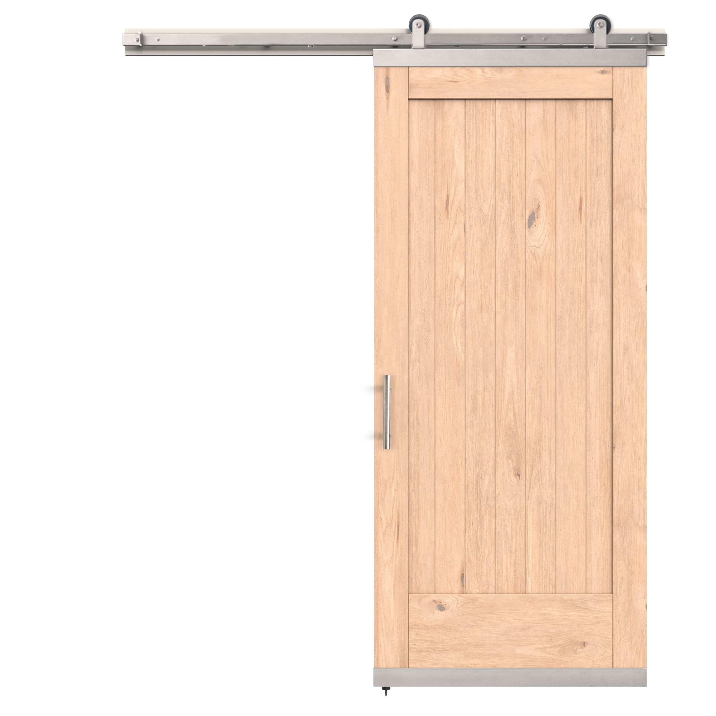 JELD-WEN LOWOLJW248000136 36-in x 80-in Unfinished Unfinished Plank White oak Wood Solid core Single Barn Door (Hardware Included)