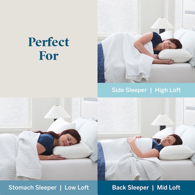 LUCID Comfort Collection 2-Pack Standard Medium Memory Foam Bed Pillow ...