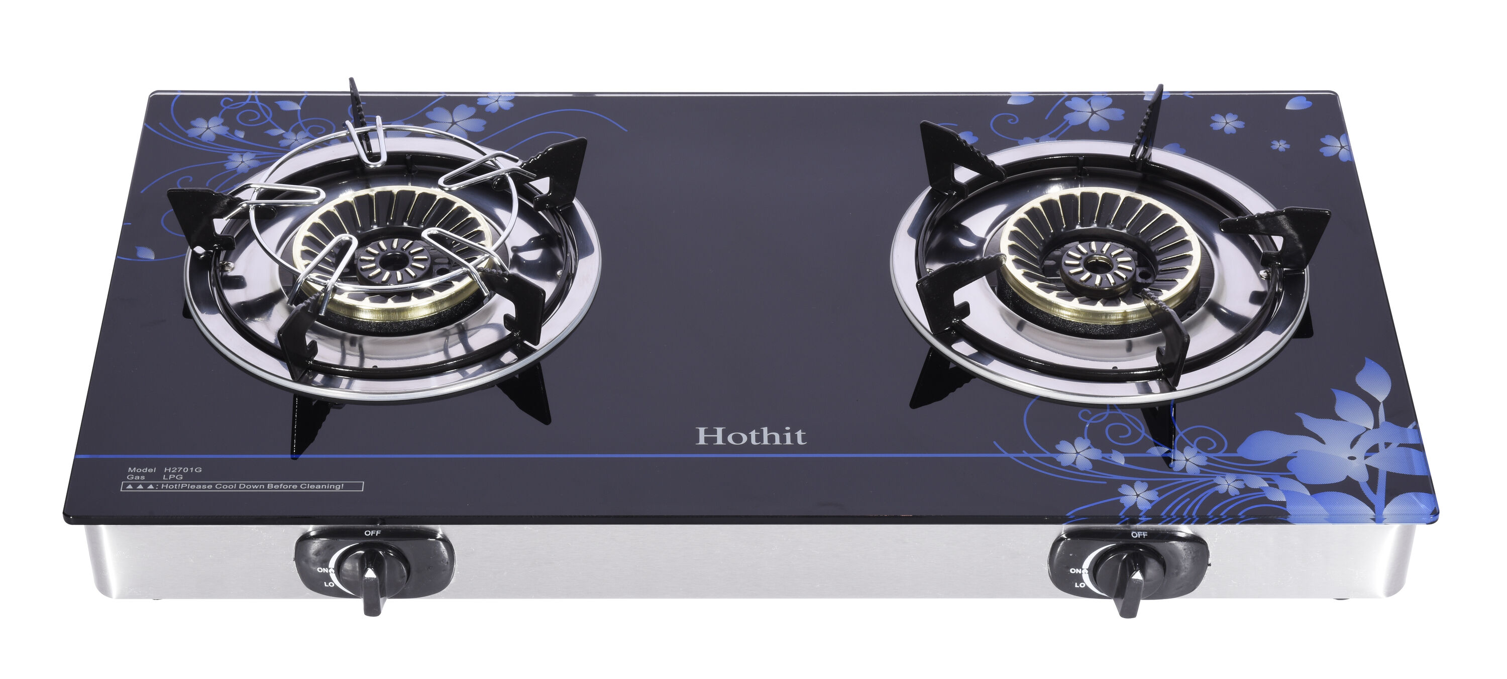 Jeremy Cass DQKI2701G 27-in 2 burners Stainless steel Gas Cooktop