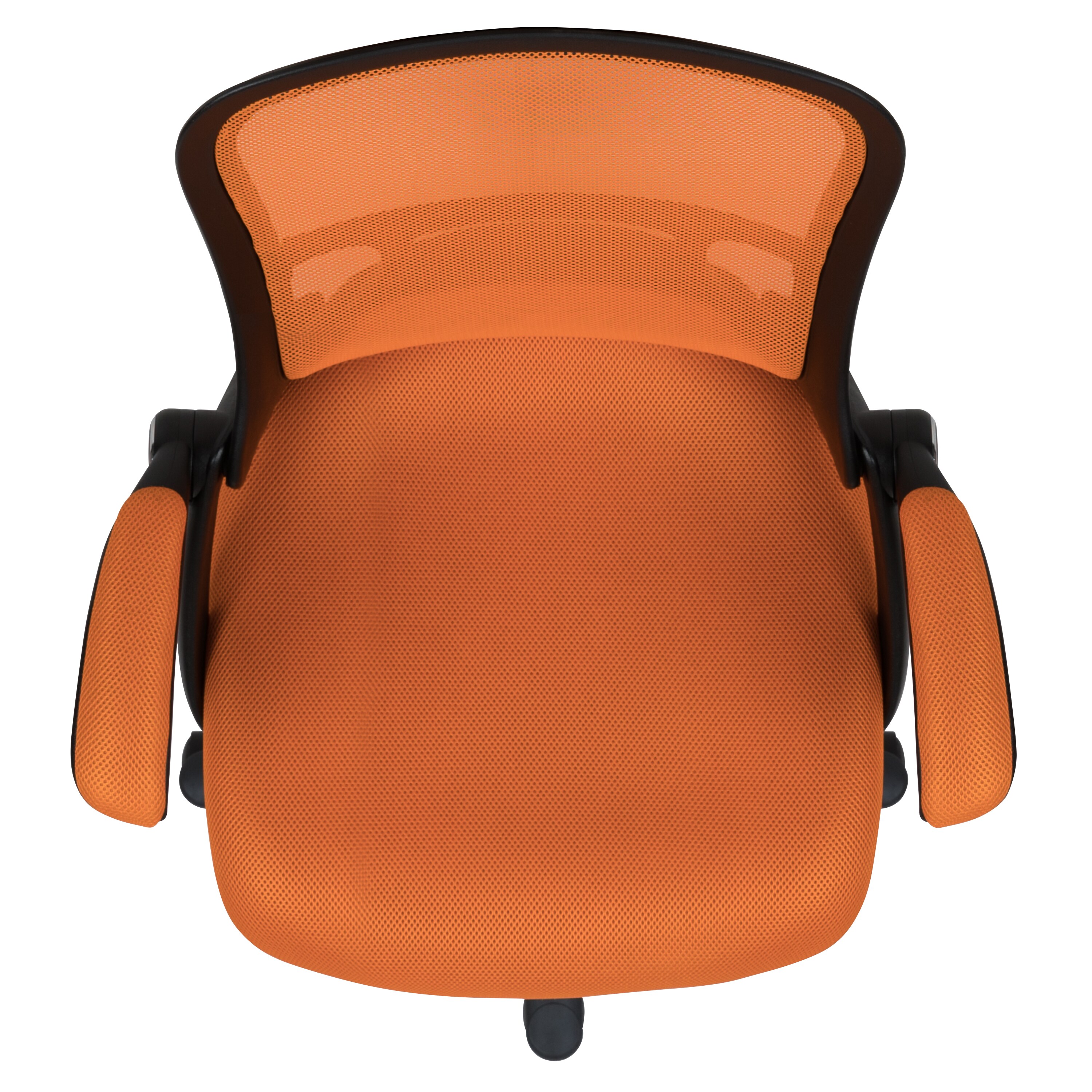 High Back Orange Mesh Ergonomic Swivel Office Chair with Adjustable Arms