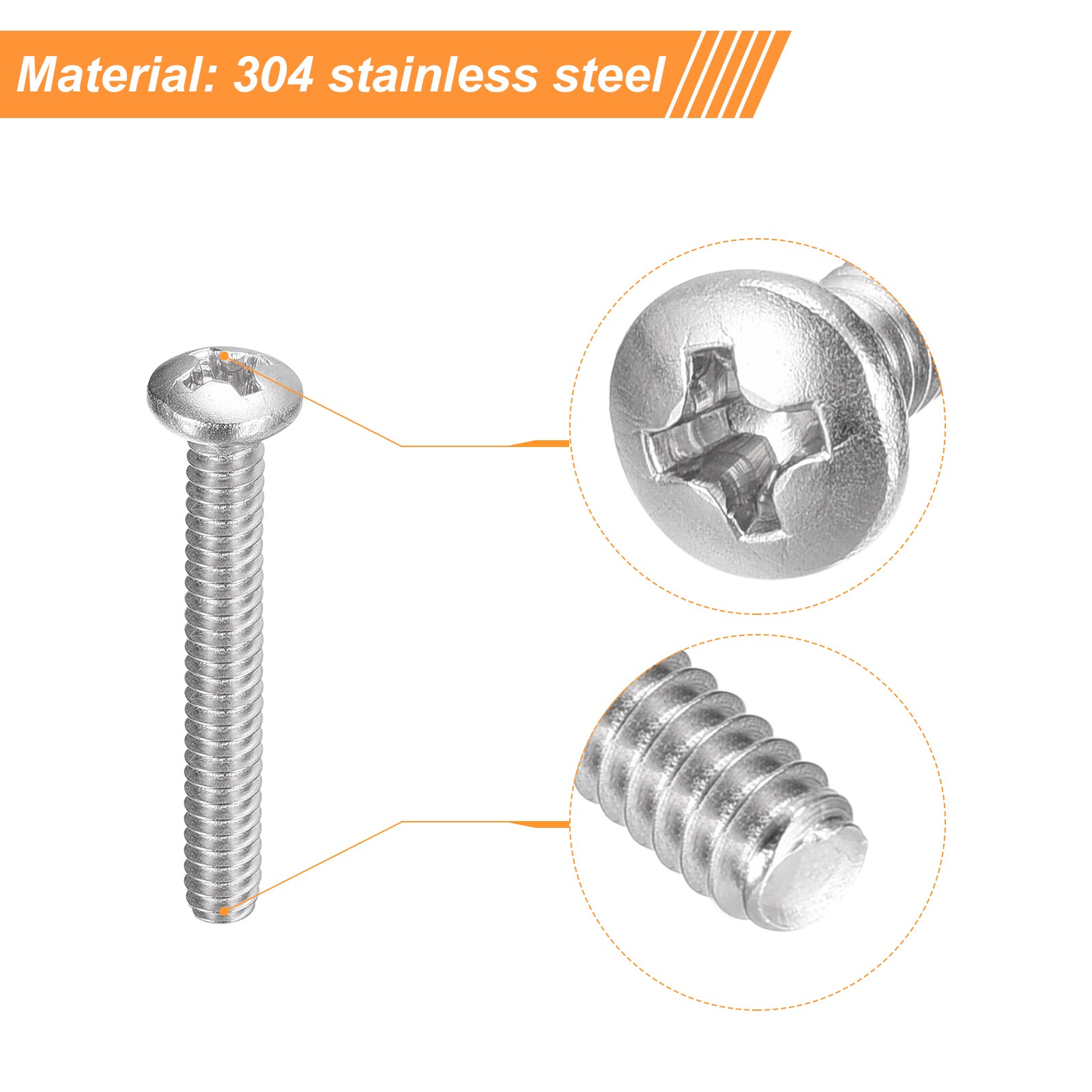 Unique Bargains S26090700UX3555 Metric-Machine-Screws - View #4