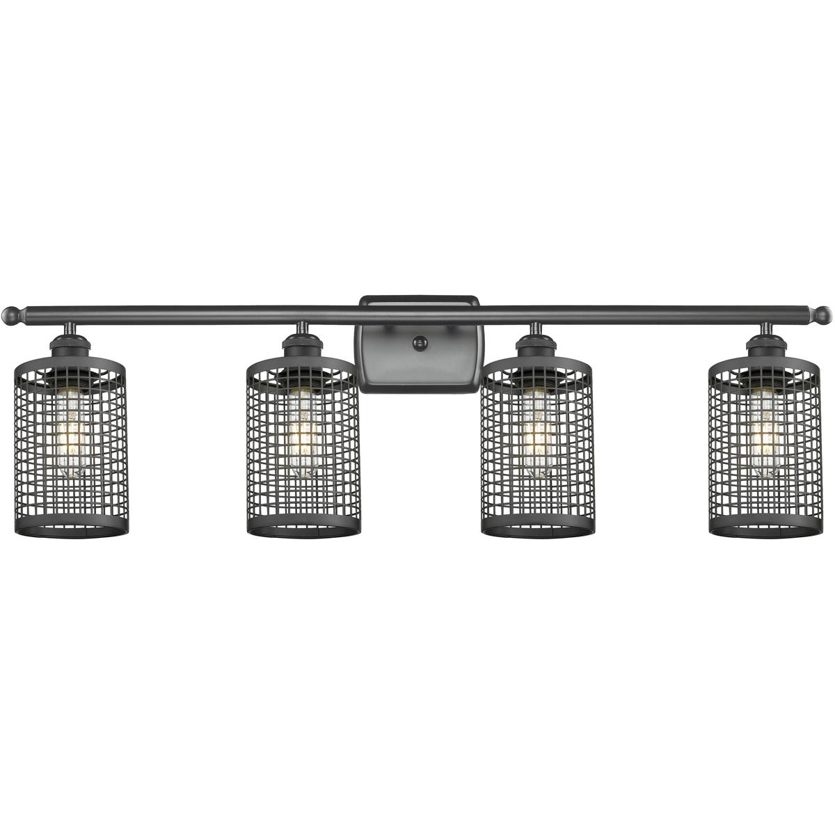 Innovations Lighting -  516-4W-BK-M18-BK Nestbrook Bathroom Vanity Light Matte Black