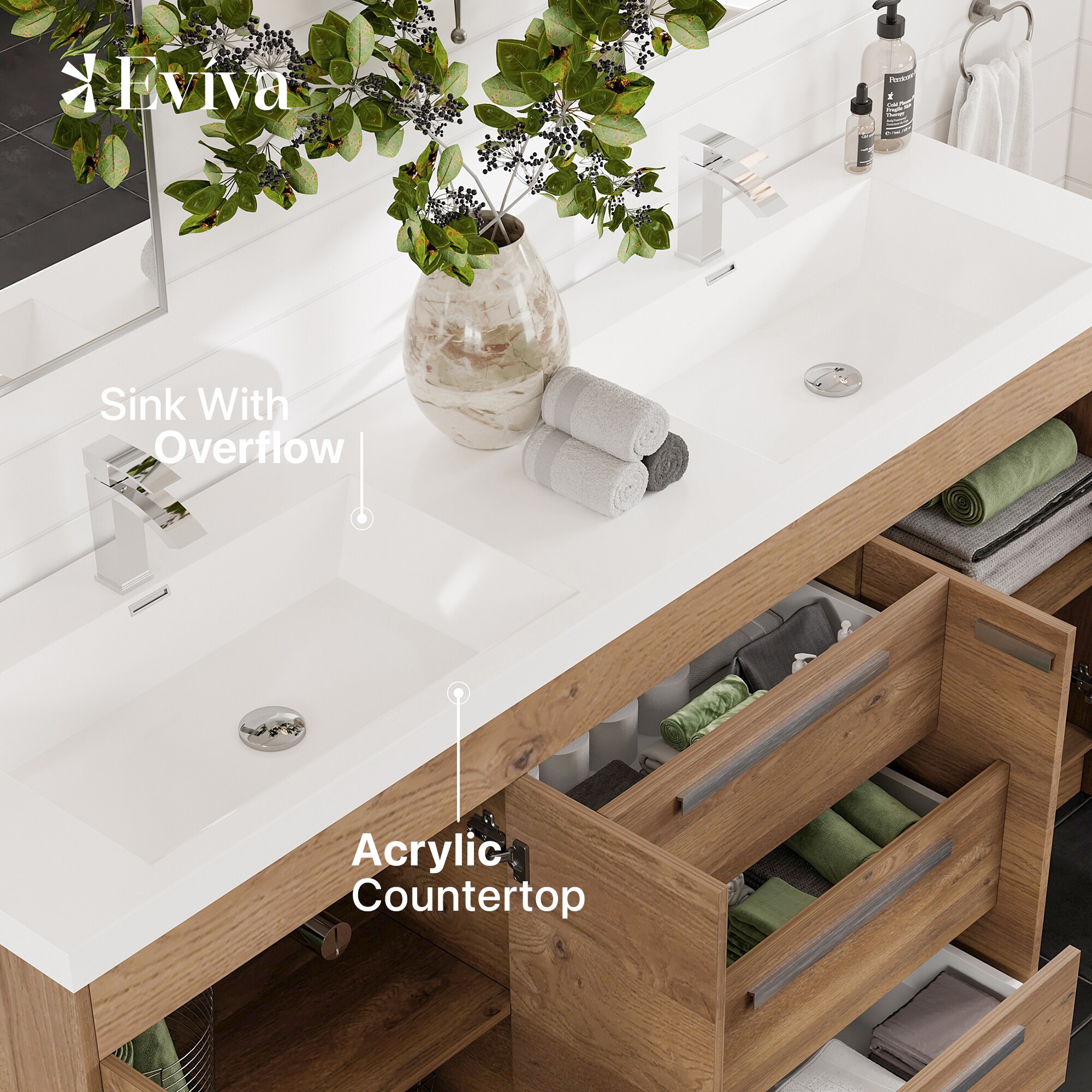 Eviva EVVN1700-8-72NOK Bath-Vanity-Combo - View #4