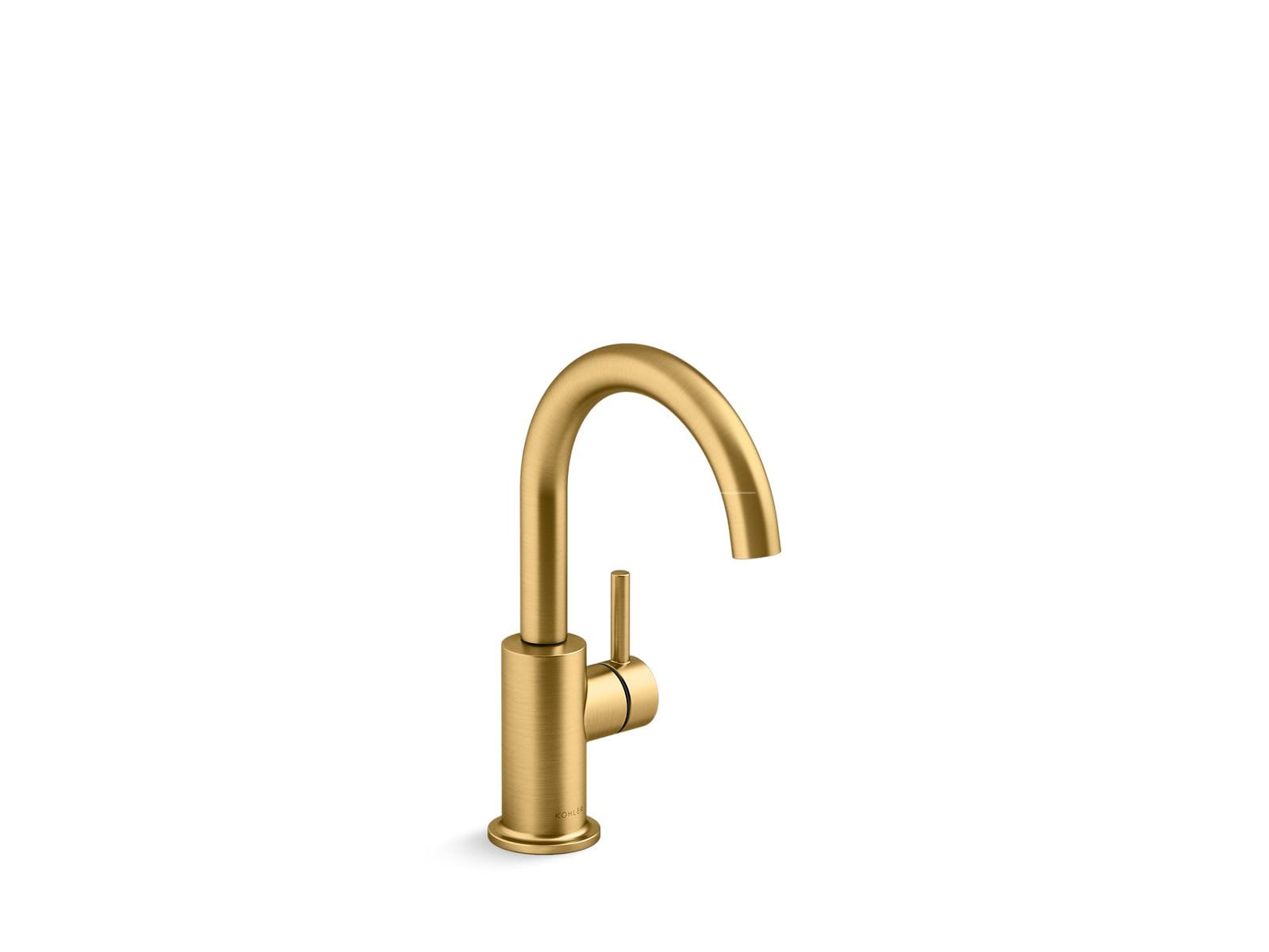 KOHLER 26369-2MB Contemporary 1.5 GPM Deck Mount Beverage Faucet in Vibrant Brushed Moderne Brass with Lever Handle