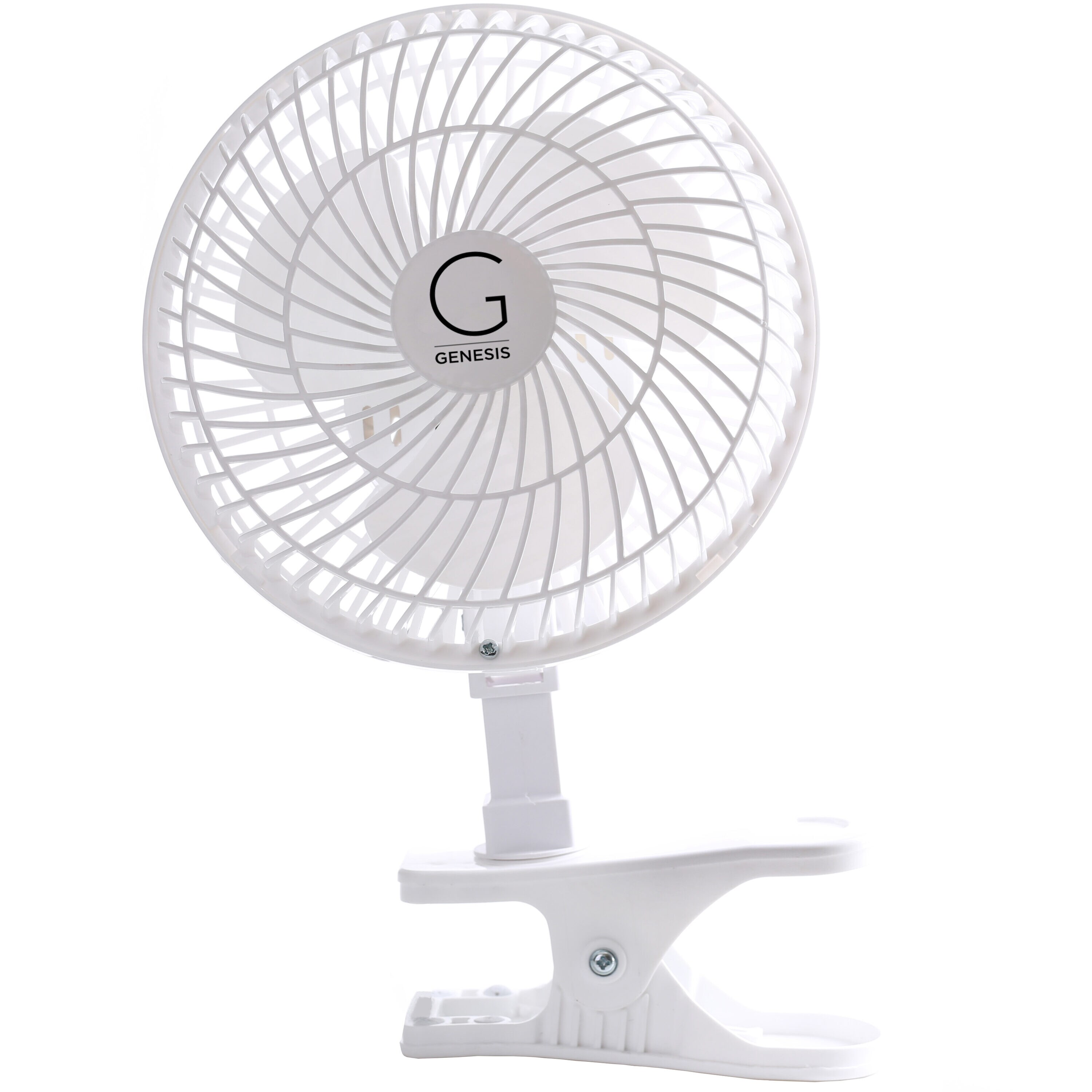 Off-White 6" Dual-Function Clip & Desk Fan with Adjustable Height
