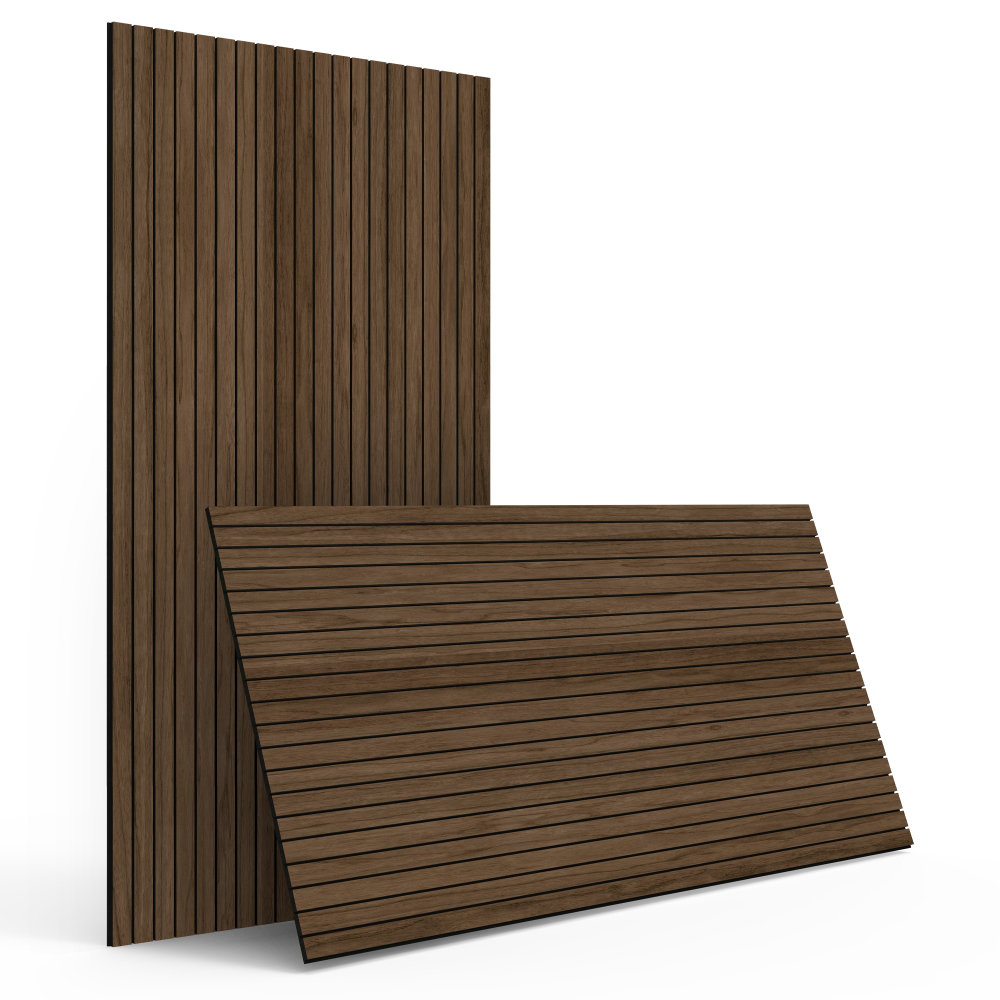 SUNWINGS APLX-WAL-4 4-ft Walnut Vinyl Shiplap Wall Plank ( 4 -Pack , Covers 31-sq ft )
