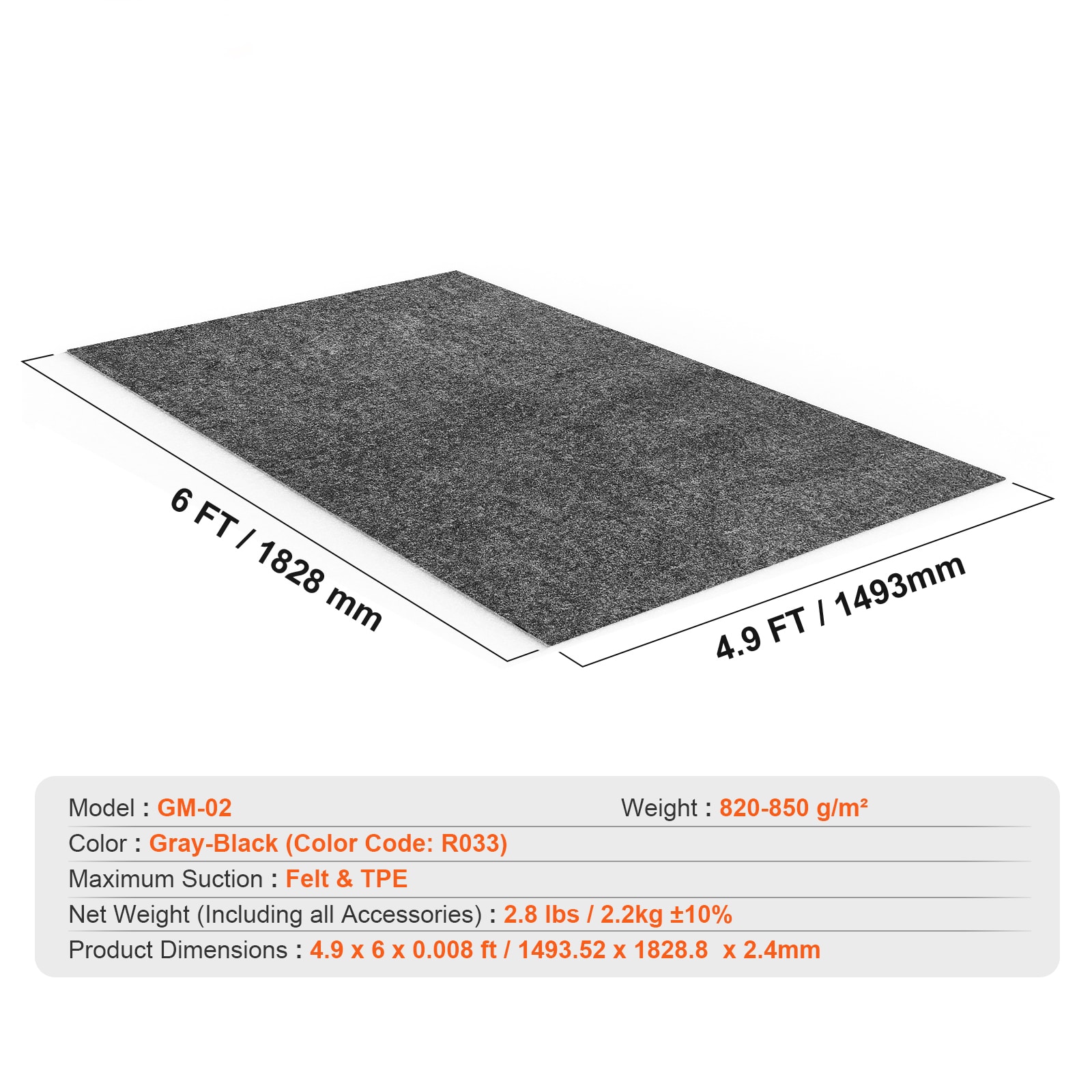 VEVOR CKDT49X6HHS0UQDY5V0 Carpet-Panel - View #8