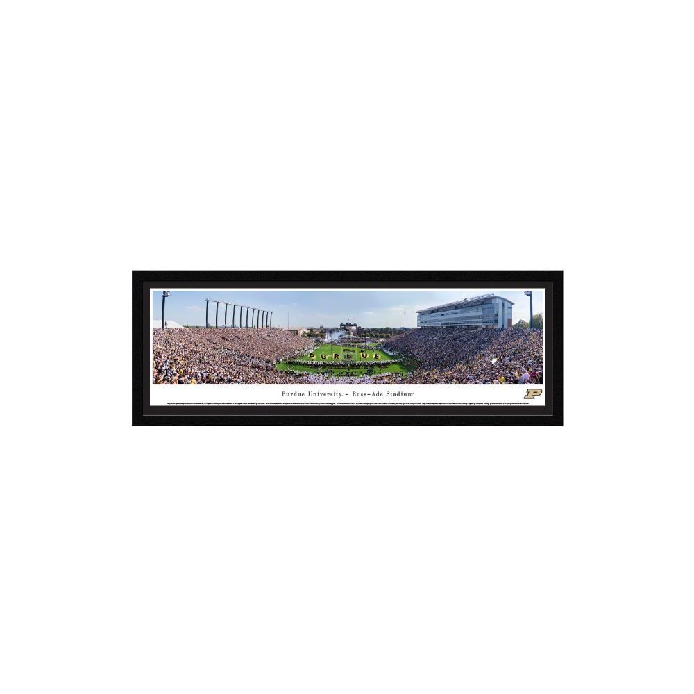 Blakeway Panoramas PURU5M Purdue Boilermakers James Blakeway Black Metal Framed 15.5-in H x 42-in W Sports Paper Print