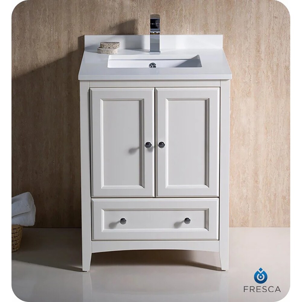 Fresca Oxford Antique White Tall Bathroom Linen Cabinet