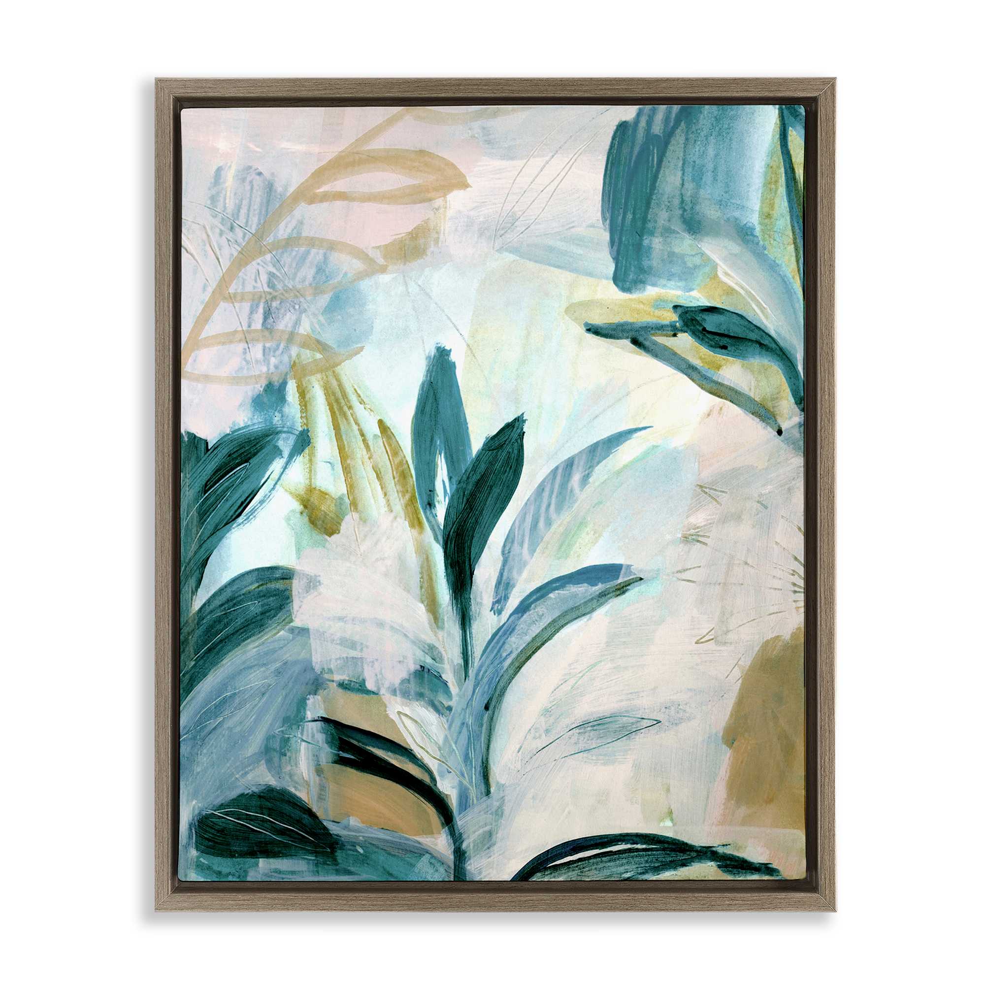 Stupell Industries BU-160-FFE-16X20 Vintage Hawaii Native Plants Brown Framed Floater Canvas Wall Art By Gemma Bardot 17 x 21