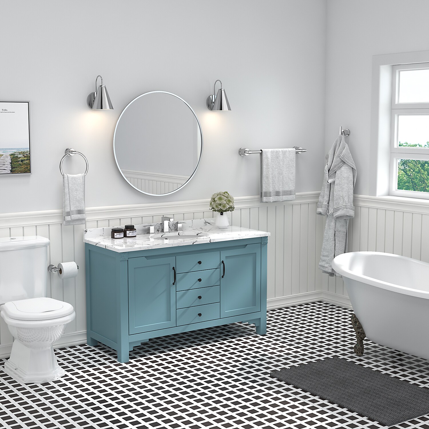 FORIOUS LL19011CH4A Decorative-Bath-Hardware-Kits - View #7