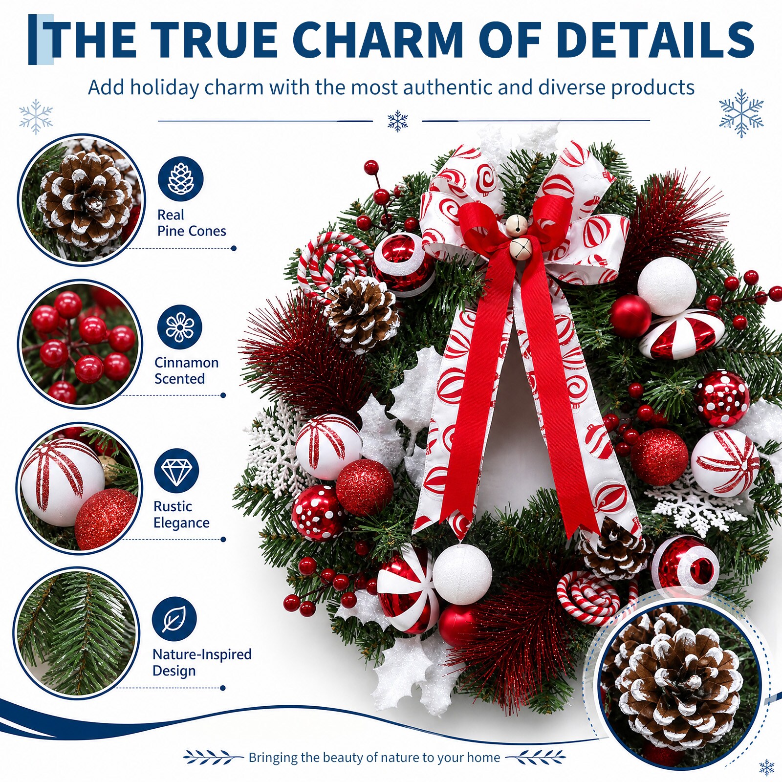 Garvee BPL-LSQ4HE1BO52XK-N Artificial-Christmas-Wreaths - View #5