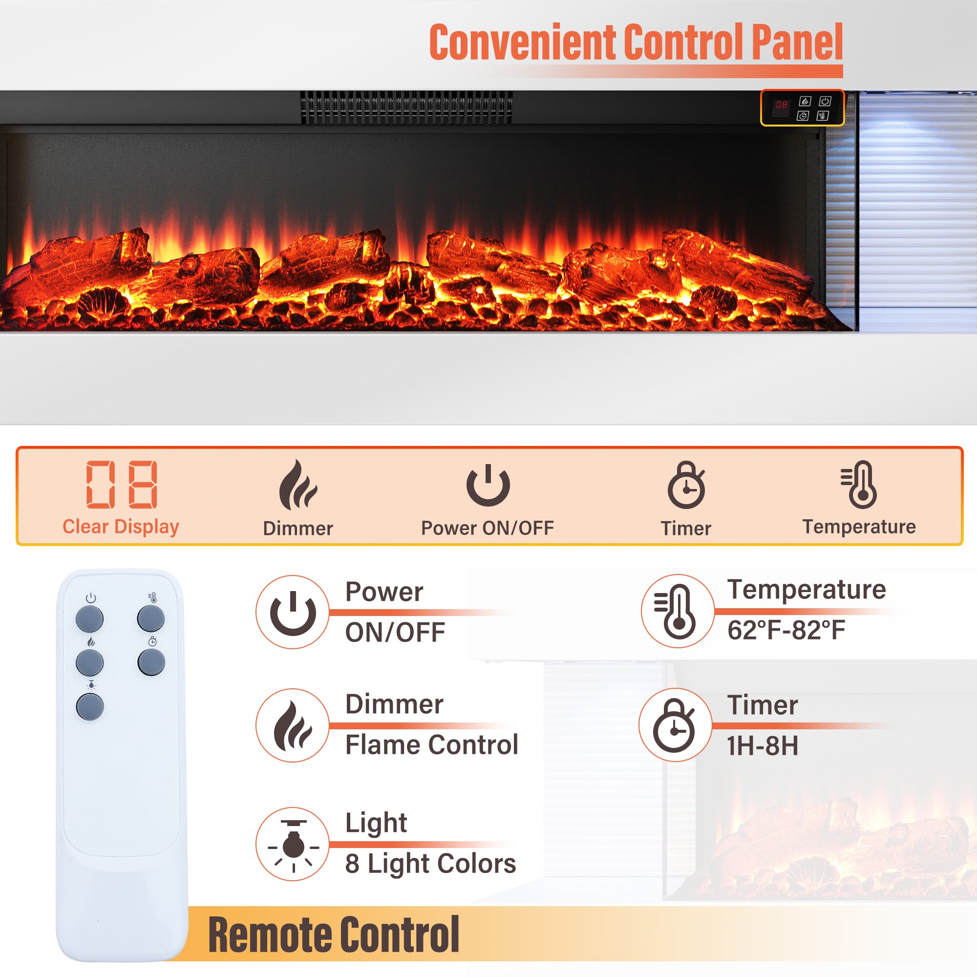 Clihome CL-W50 Electric-Fireplaces - View #13