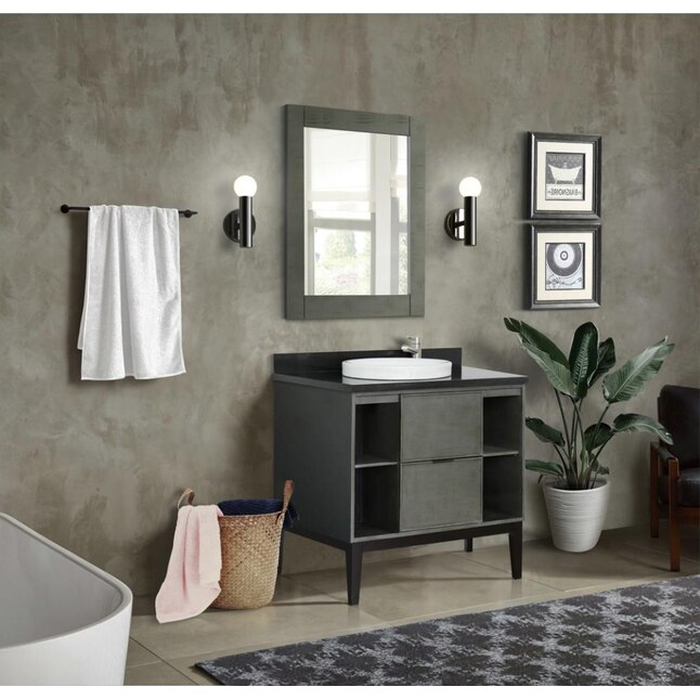 Bellaterra Home LV0502-LY Single Vanity- Cab only 36-in Linen Sage Bellaterra Home LV0502-LY Single Vanity- Cab only 36-in Linen Sage