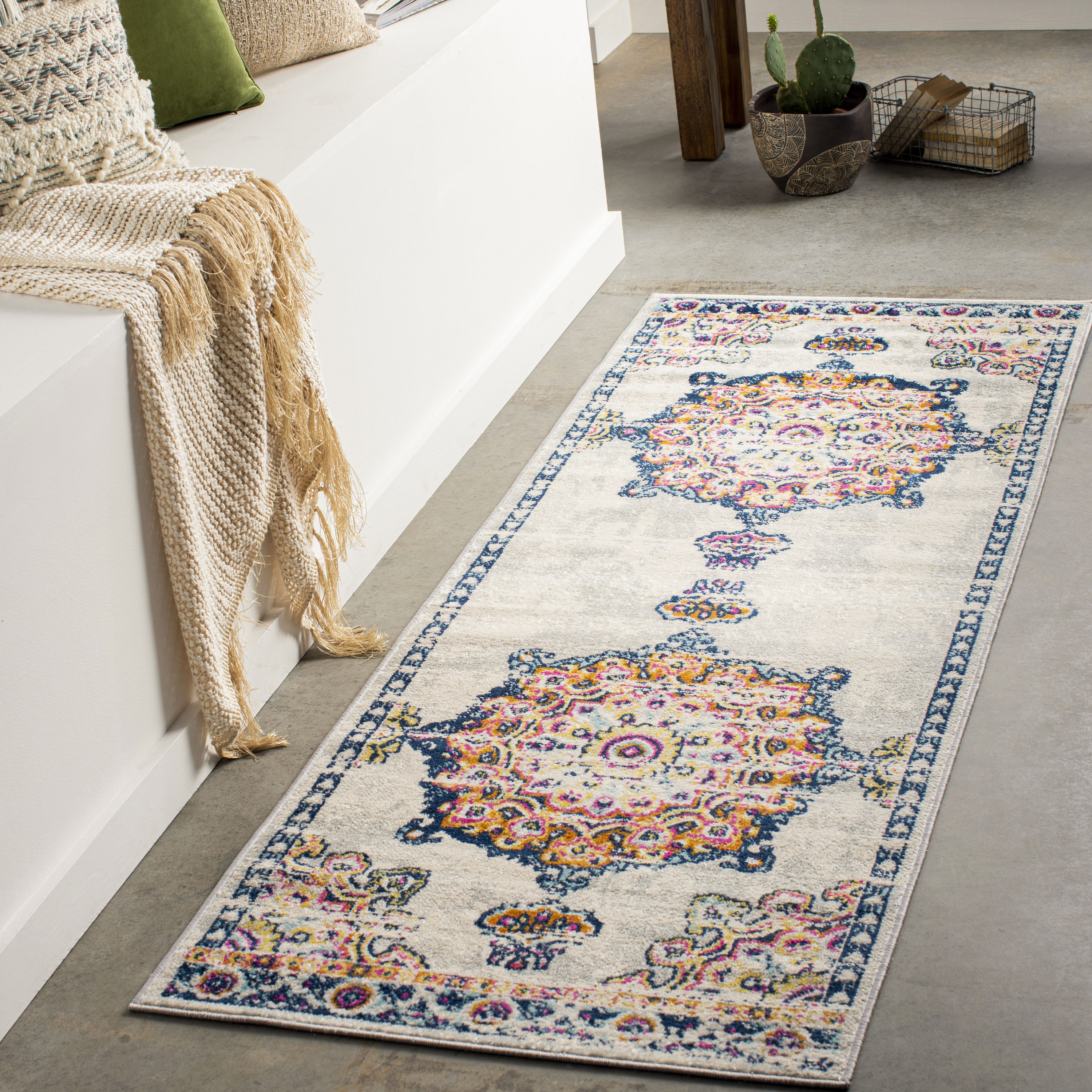 Livabliss CHE2317-2773 Chester 3 X 8 Orange Indoor Medallion Oriental Area Rug