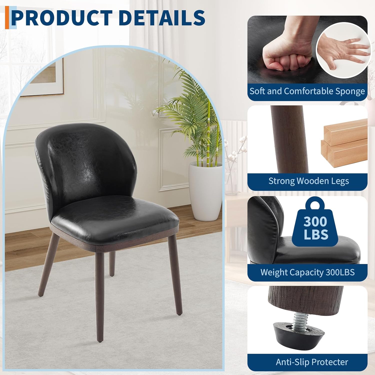 Qeetex PHK-33QEWL6W-HNN Dining-Chairs - View #3