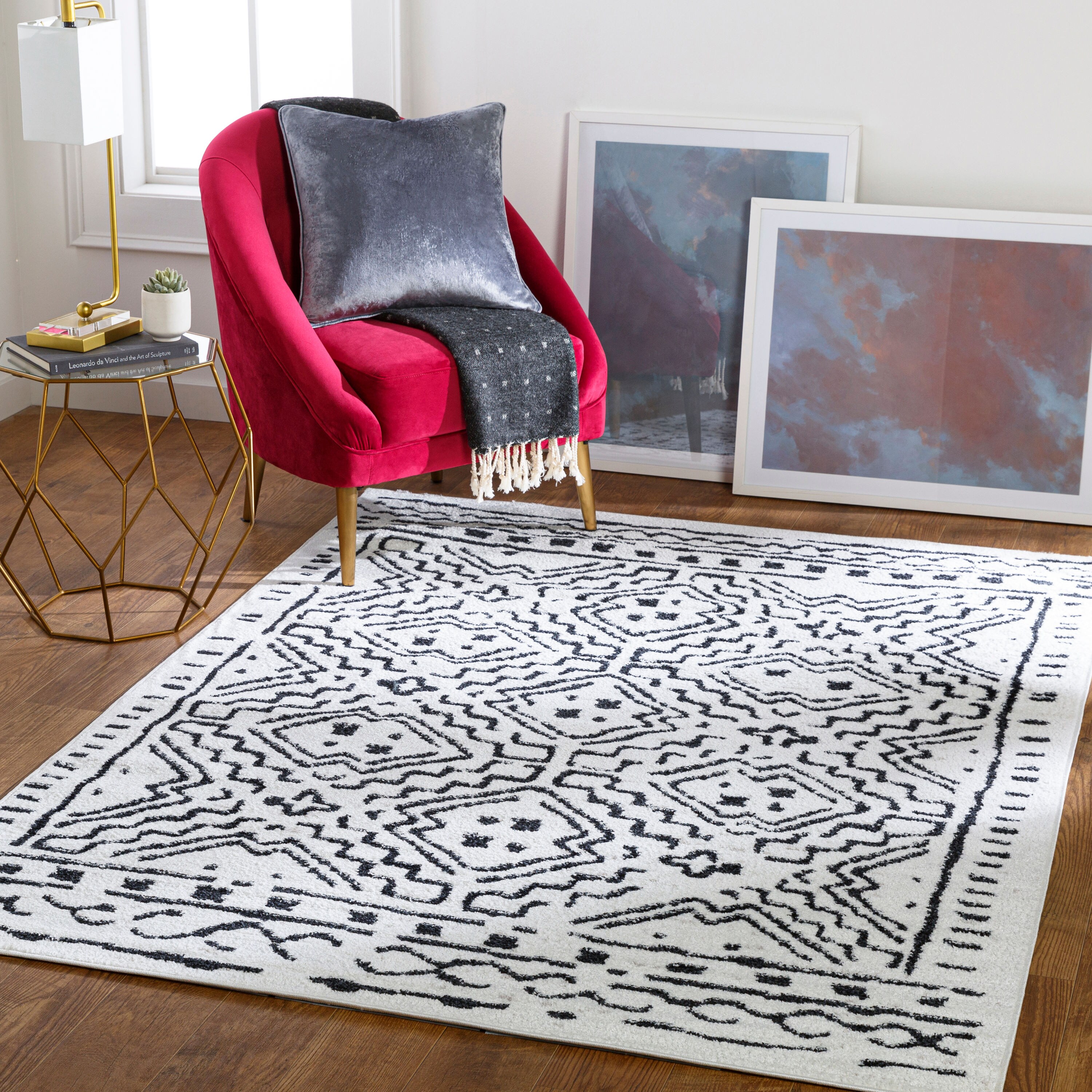 Artistic Weavers ADU2324-537 Andalus 5 x 7 White Indoor Tribal Global Area Rug
