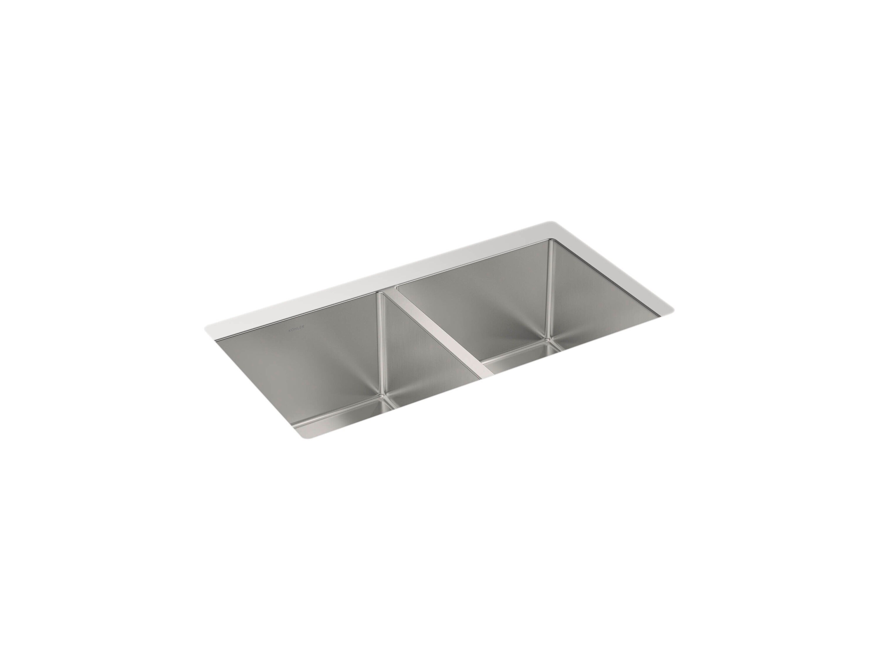 Kohler Undermount 29.5-in X 16.31-in Stainless Steel Double Equal Bowl 