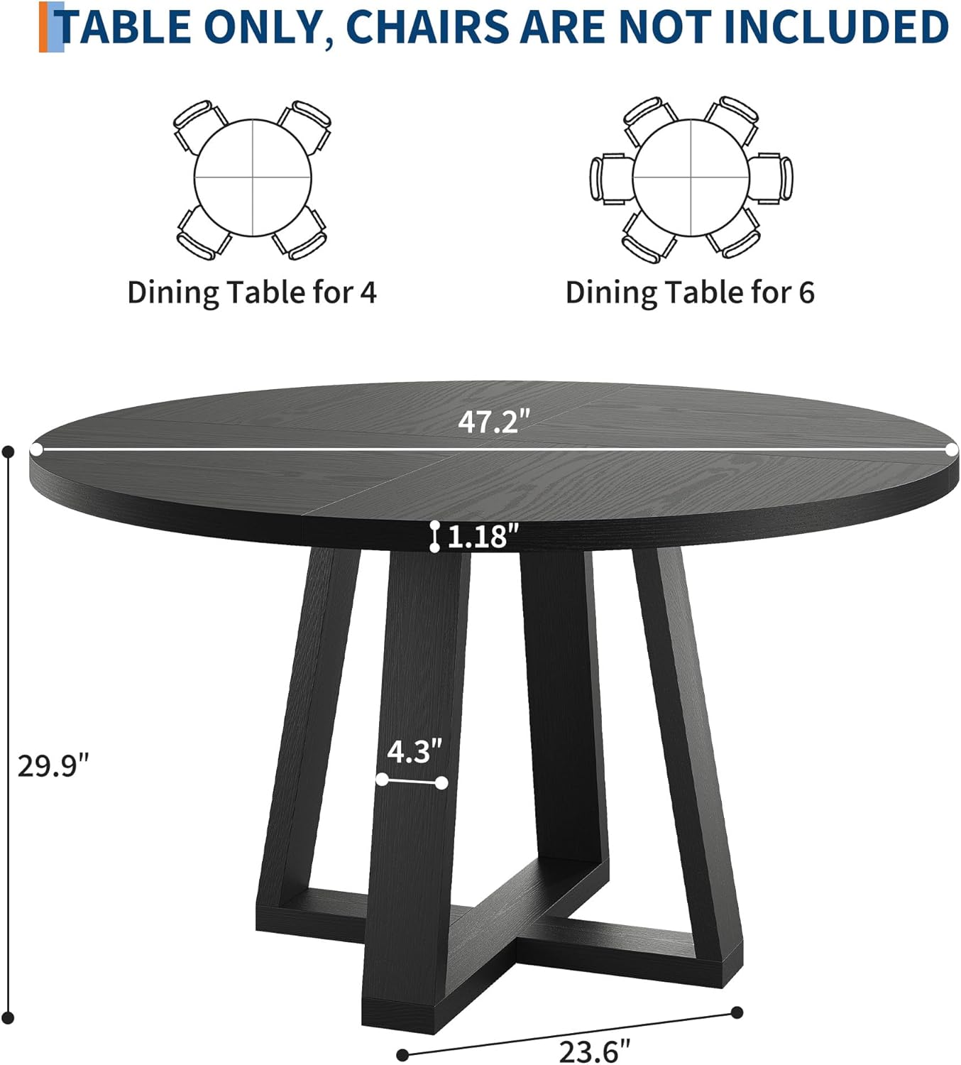GarveeLife JSS-PHK-35RMCJQV Dining-Tables - View #3