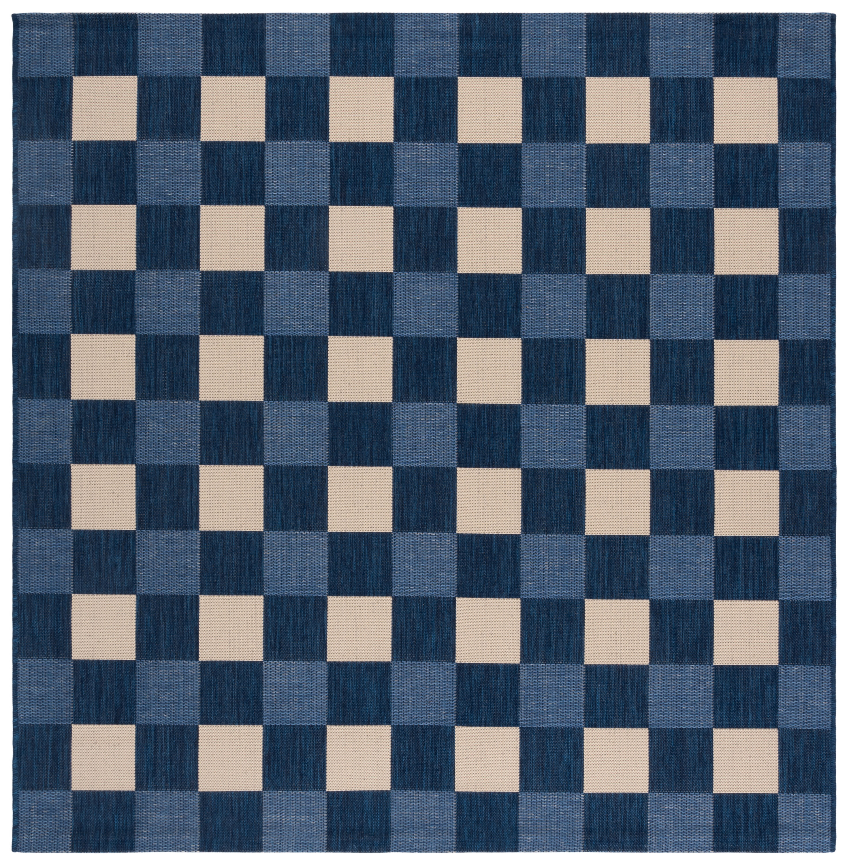 Courtyard 6443-25821 Navy/Beige 7 X 7 Area Rug
