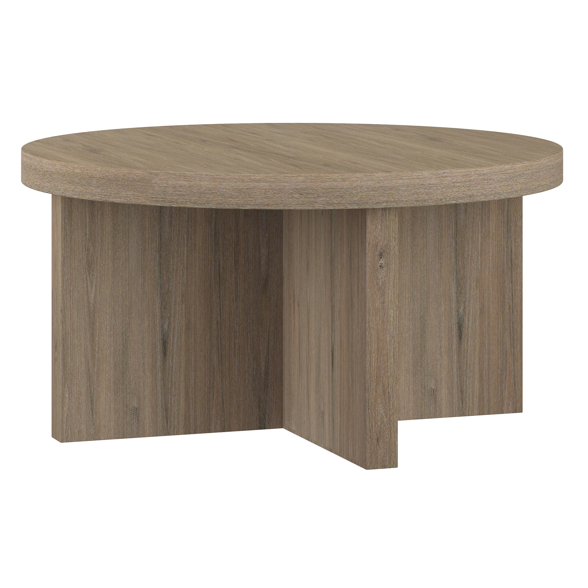 Hailey Home CT2052 Elna Antiqued Gray Oak MDF Scandinavian Coffee Table