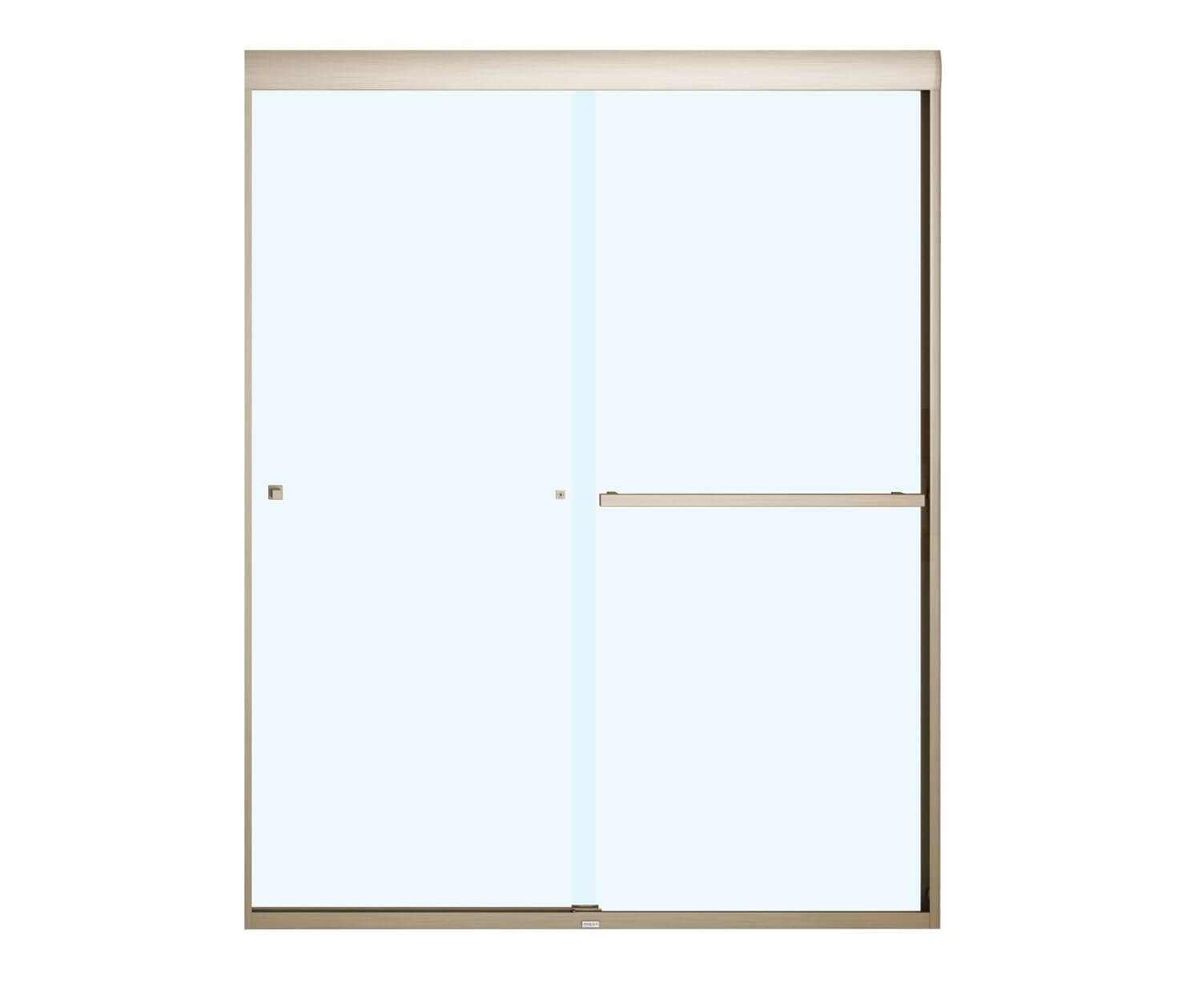 MAAX 135672-900-305-000 Aura Brushed Nickel 55-in to 59-in W x 71-in H Semi-frameless Clear Glass Bypass Sliding Shower door