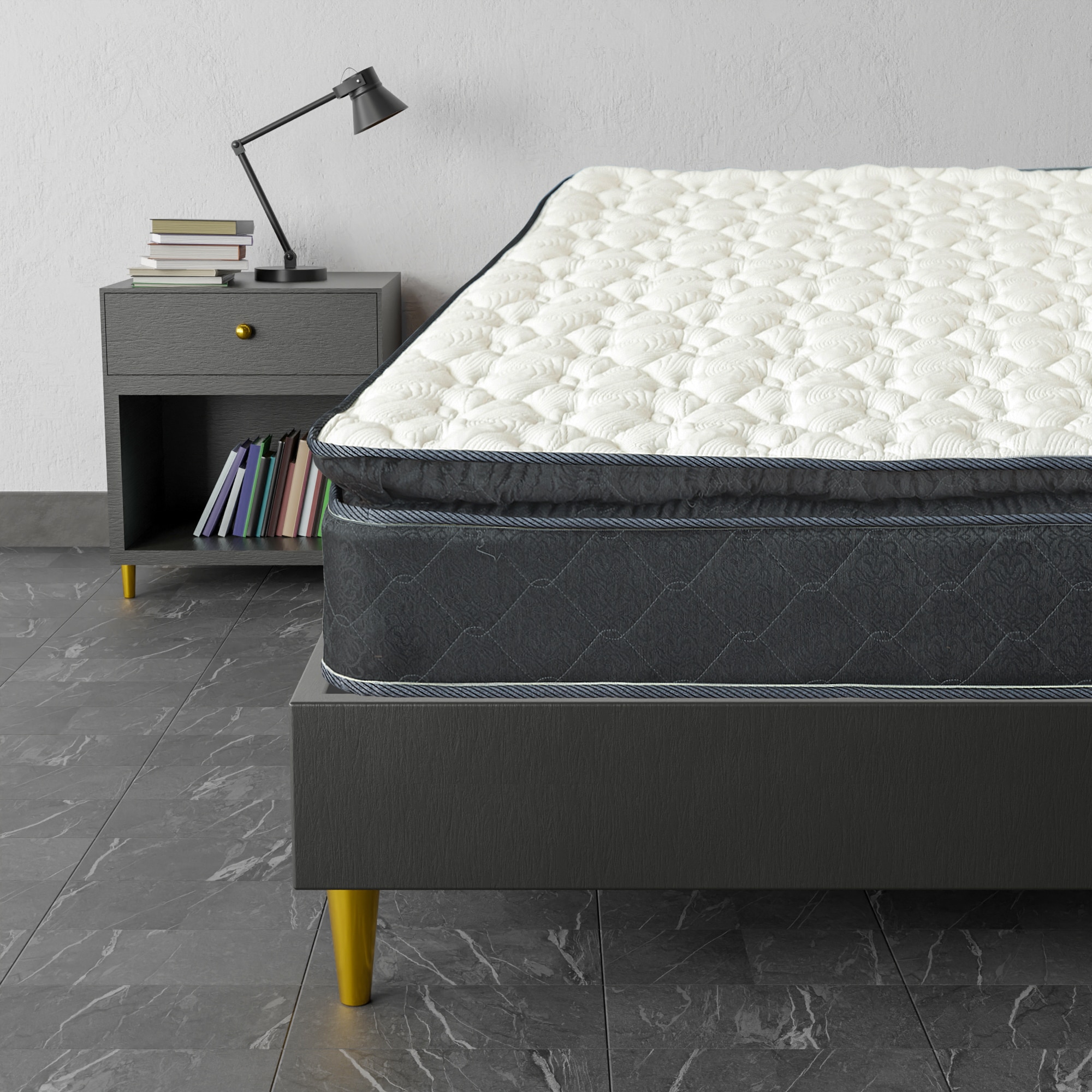 Glance PC301-4/6-1 9-in Medium Full Hybrid Memory Foam/Coil Blend Mattress in a Box