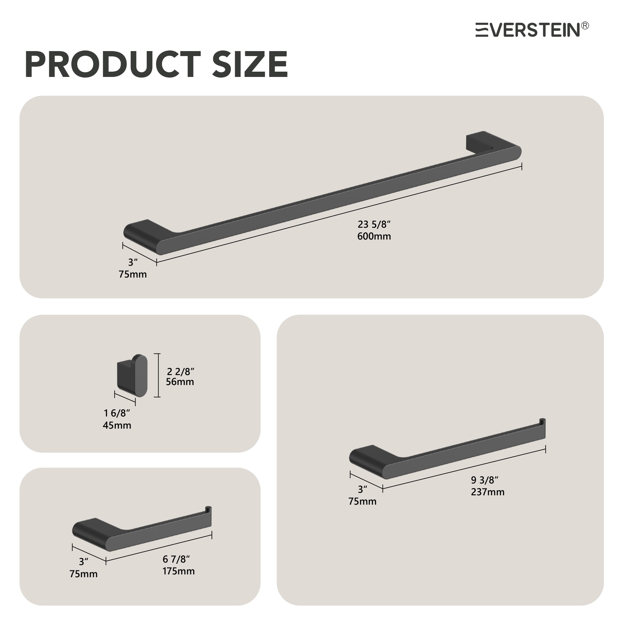 EVERSTEIN Q-832-OTOP Decorative-Bath-Hardware-Kits - View #11
