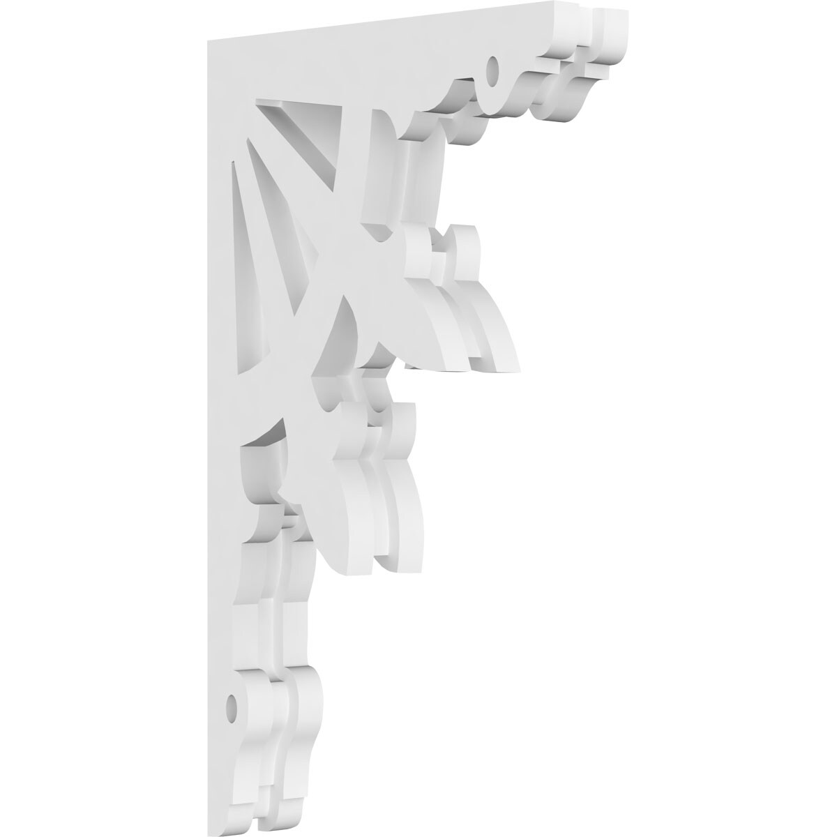 Ekena Millwork CORP01X08X14RL 1.875-in x 8-in x 14-in Riley Unfinished White PVC Paintable Corbel