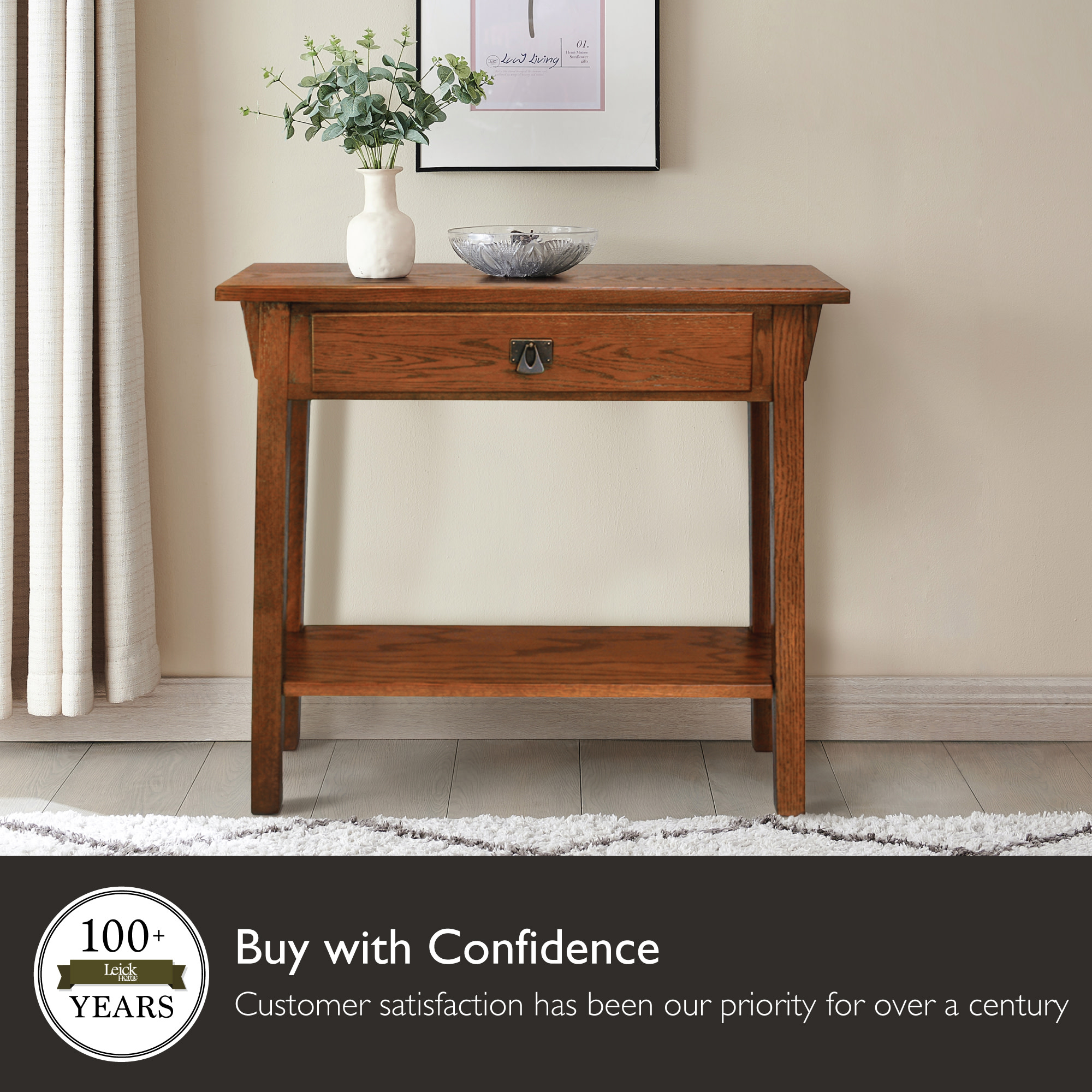 Leick Home Favorite Finds Casual Russet Console Table in the