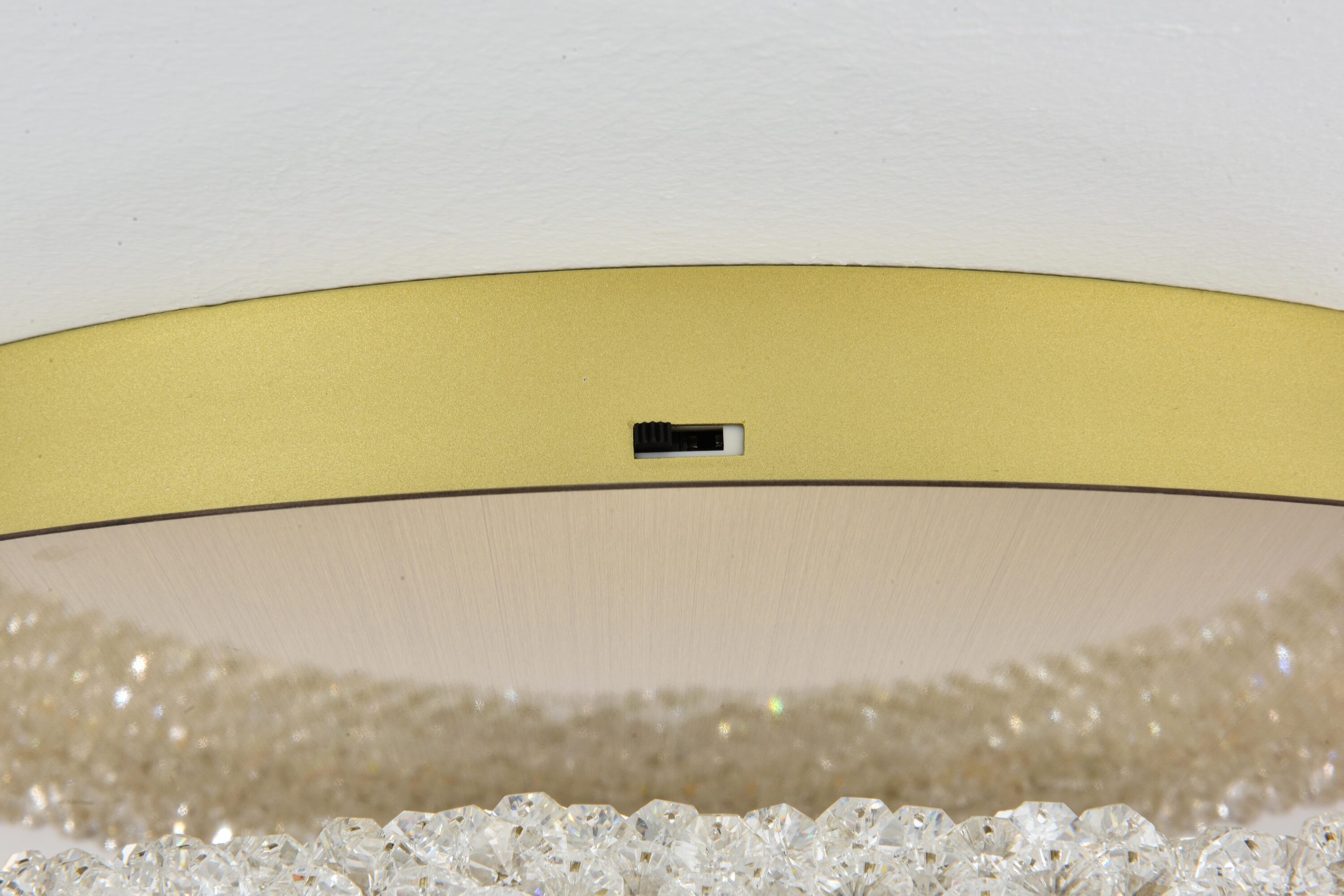 Bowen 22" Satin Gold Crystal LED Flush Mount Light