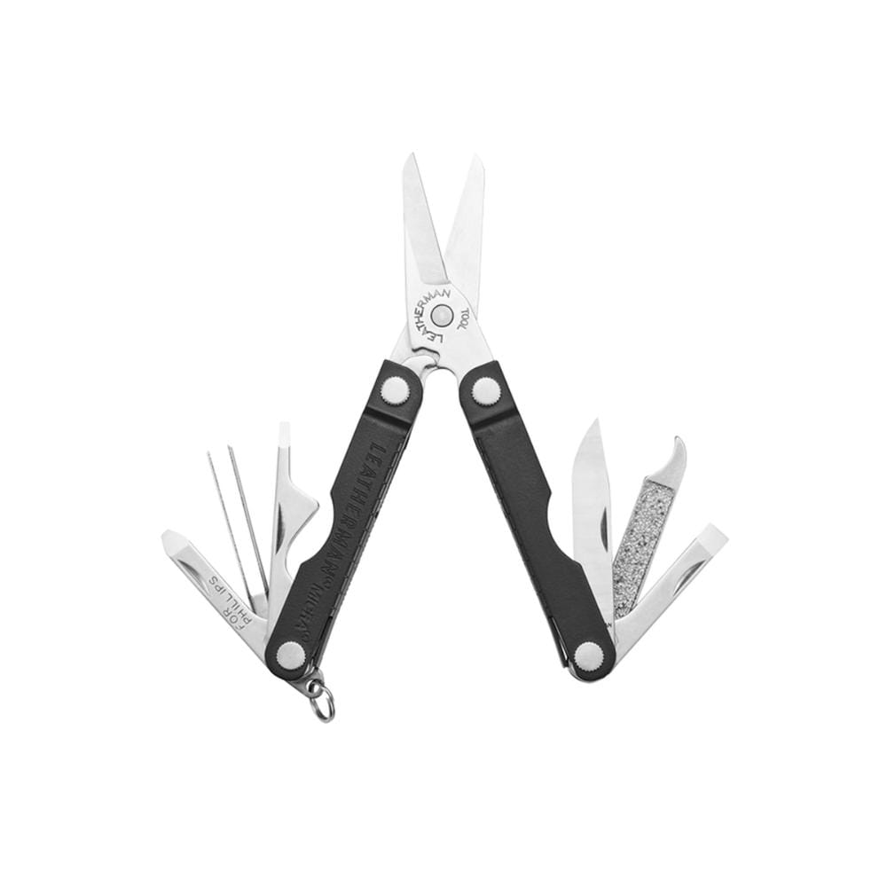 Leatherman  Micra Keychain Multi tool with Grooming Tools Mini Pocketknife for Everyday Carry (EDC) Hobbies and Outdoors Built in the USA Jet Black