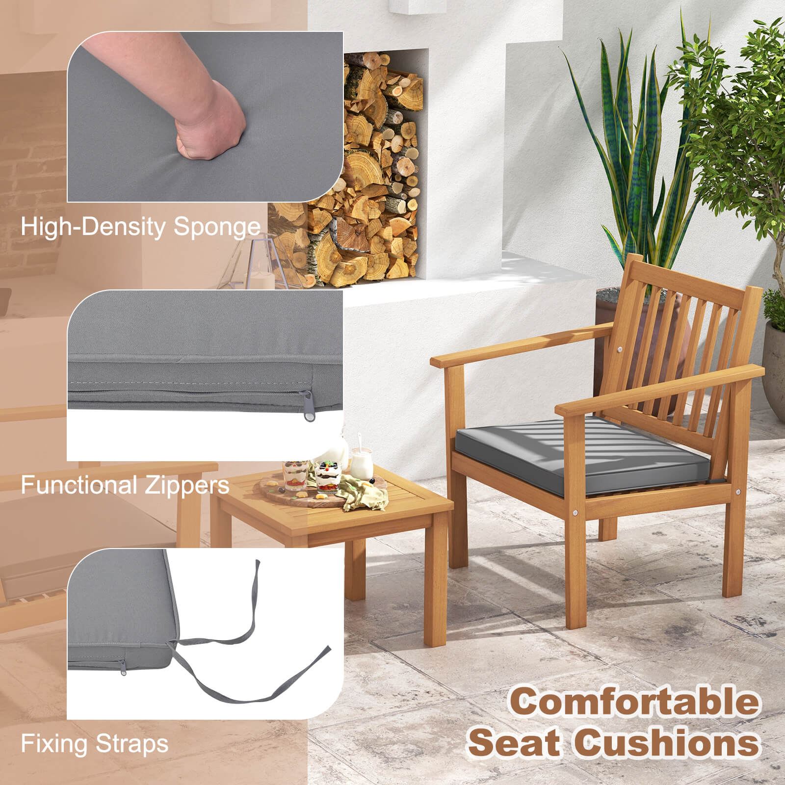 Forclover HBV-72094GR Patio-Conversation-Sets - View #5