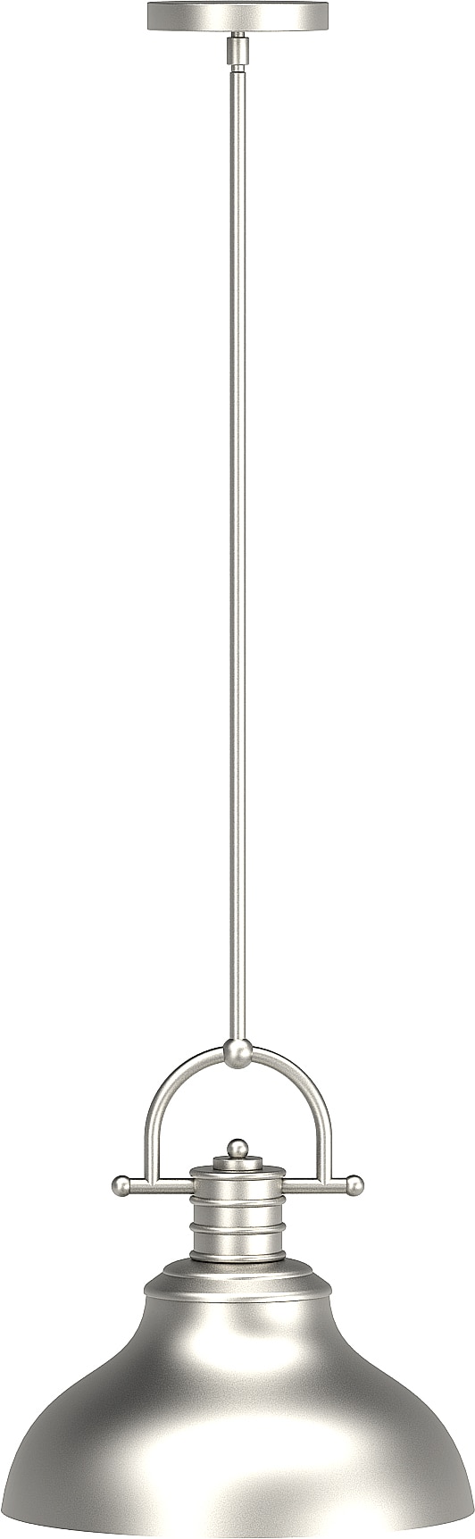 Sleek Modern LED Brushed Nickel Bell-Shaped Pendant Light