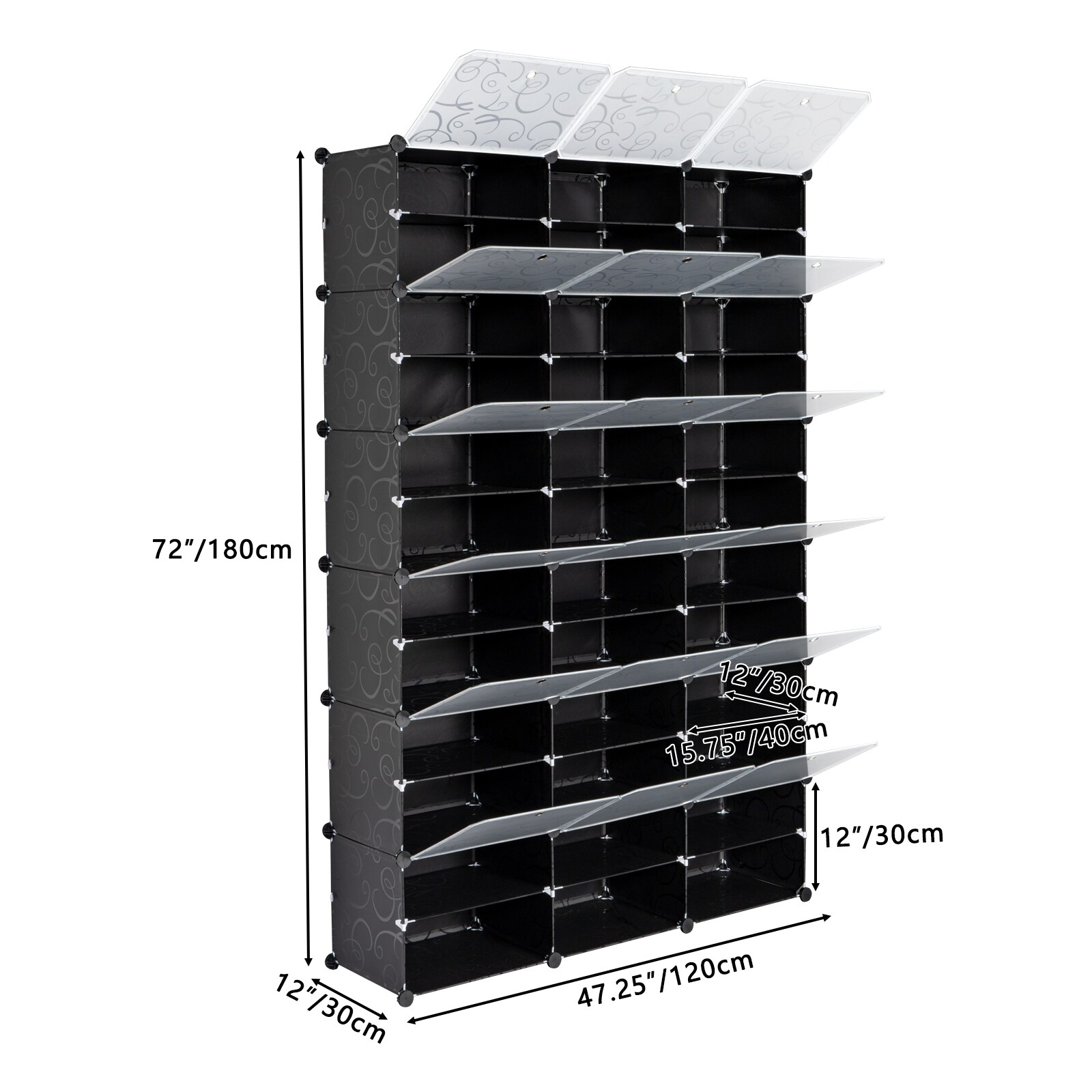 Six-layer assembled object storage shoe rack home assembled shoe rack shoe  cabinet storage rack black
