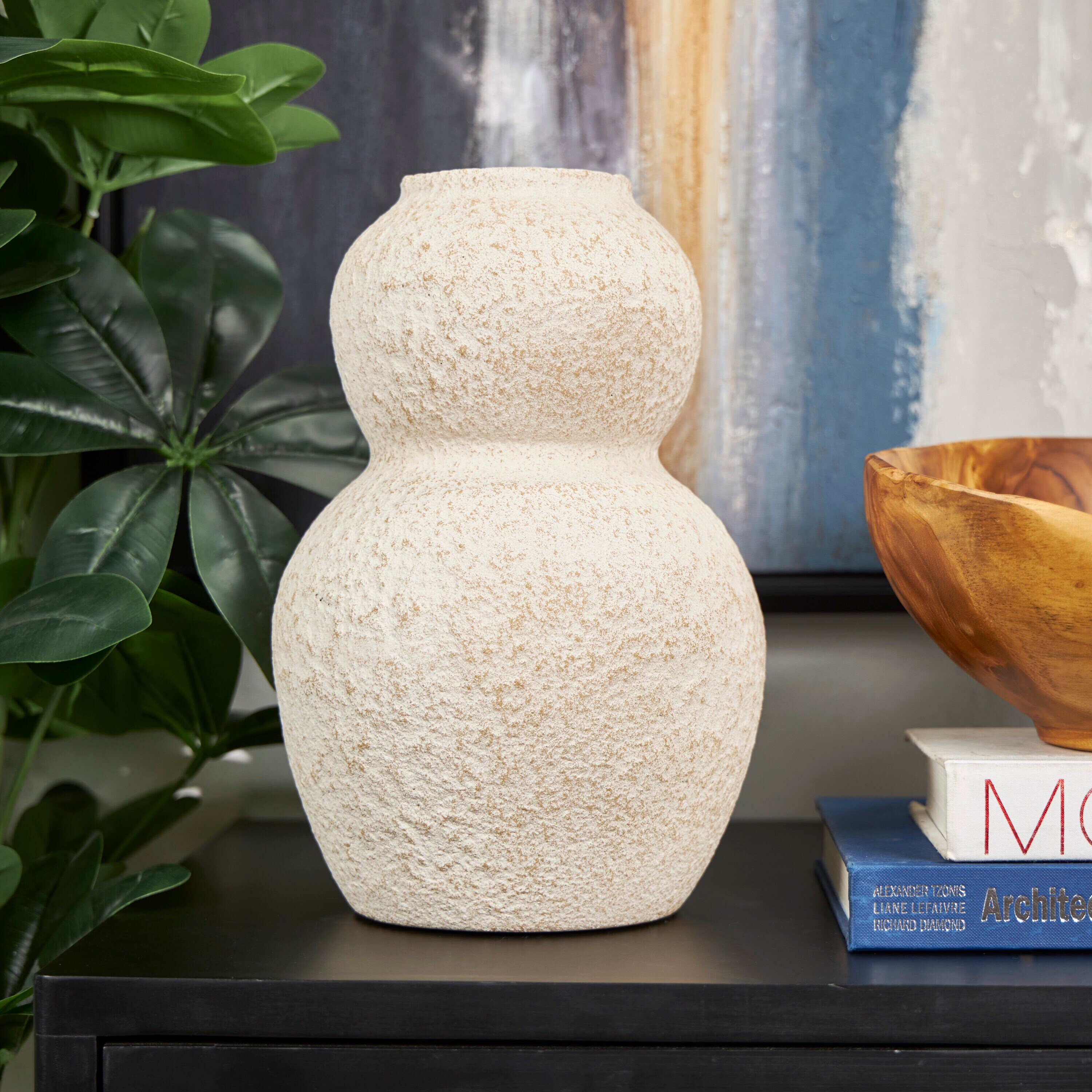 Grayson Lane 821452 Off-white Ceramic Country Vase