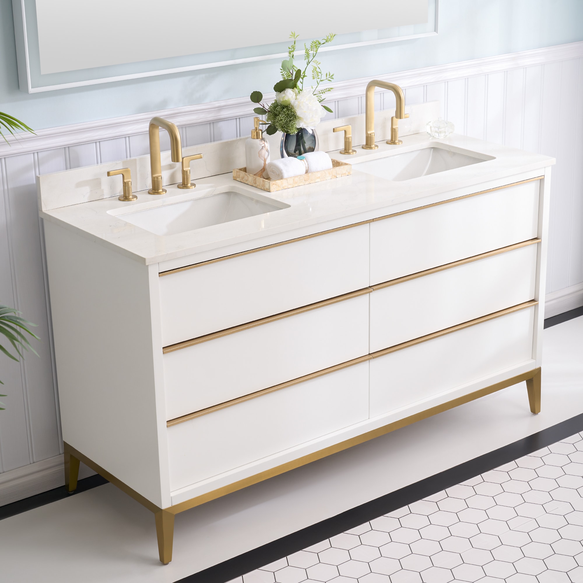 WELLFOR NOLAN60QZ-WT Bath-Vanity-Combo - View #11
