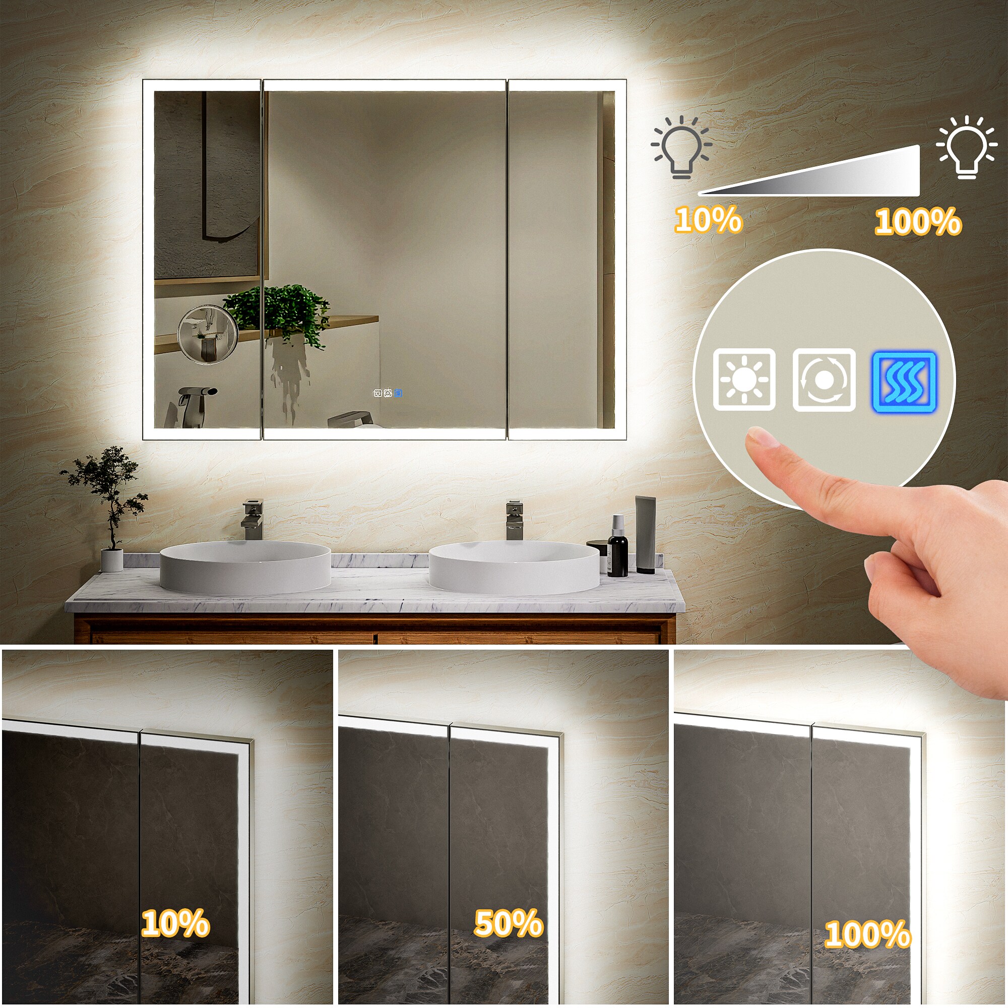 Forclover J11TBM4836 Framed-Bath-Mirrors - View #5