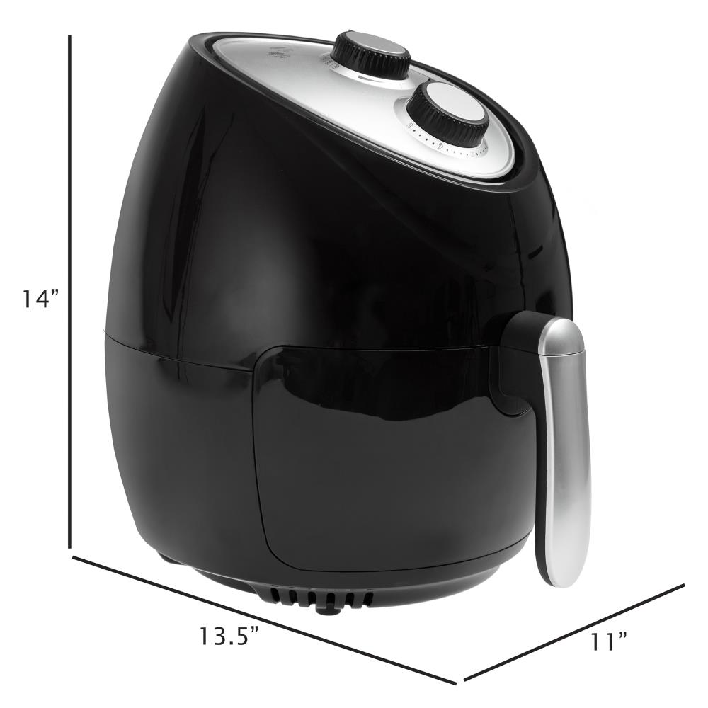 Hastings Home Air Fryer 3.7QT-Healthy Oil-Free Electric Cooker with Timer  and Temperature Control, Non-Stick Removable Basket, Black in the Air Fryers  department at