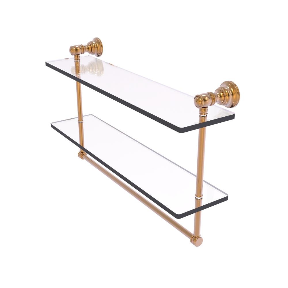 Allied Brass CL-2-22TB-BBR Carolina Brushed Bronze 2 -Tier Wall mount Bathroom Shelf ( 22-in x 9.5-in x 5-in )