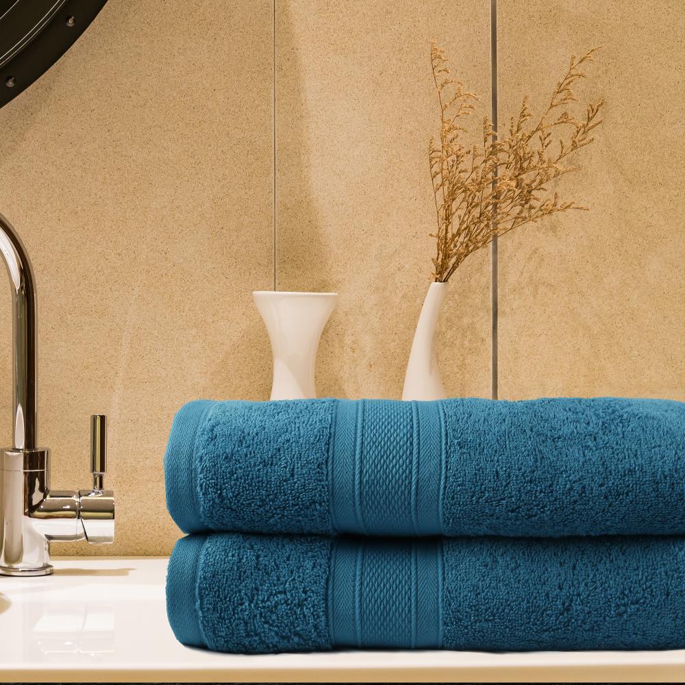  TT02SPTEAL 2-Piece Teal Cotton Bath Towel (Feather Touch)