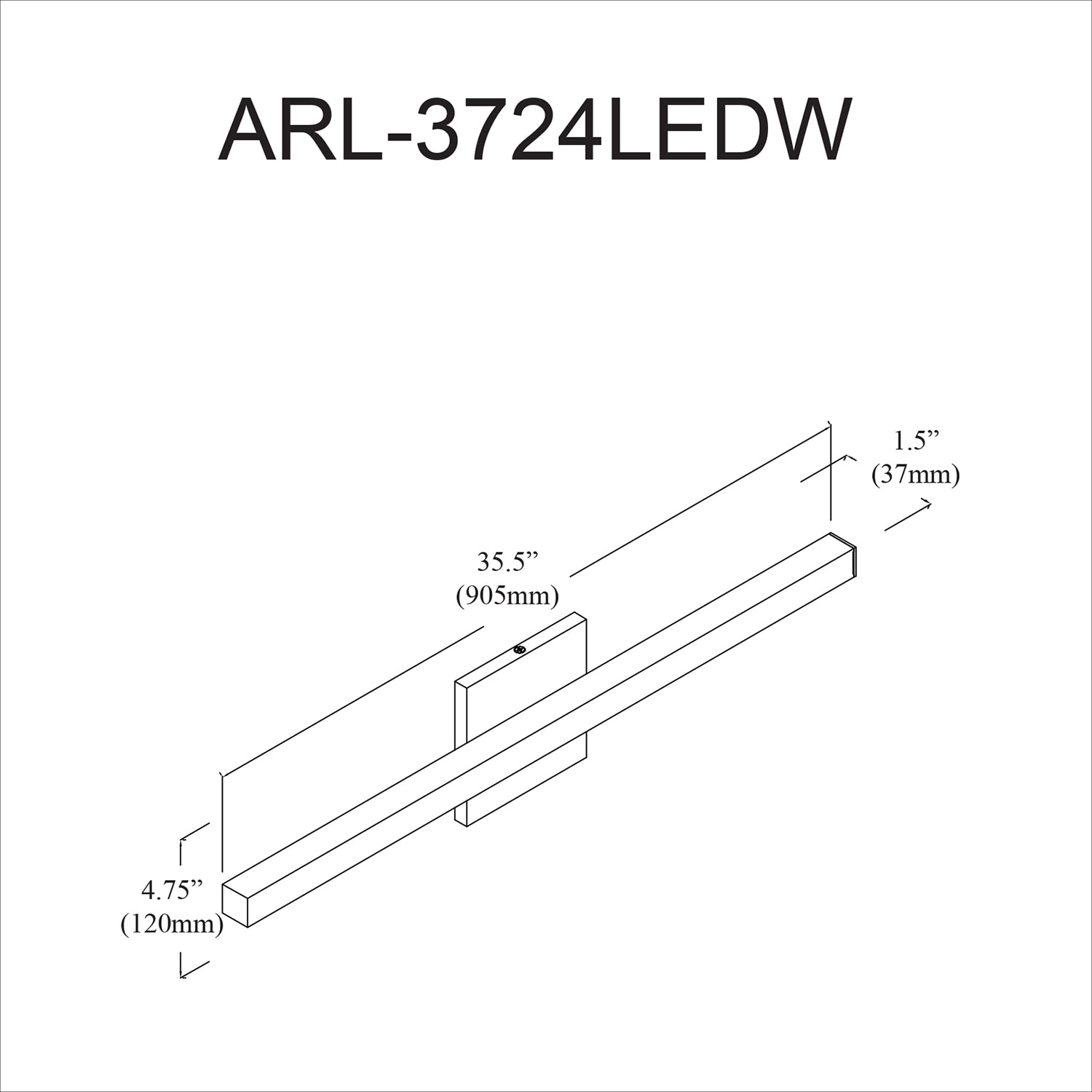 Dainolite ARL-3724LEDW-MB b089995 - View #3