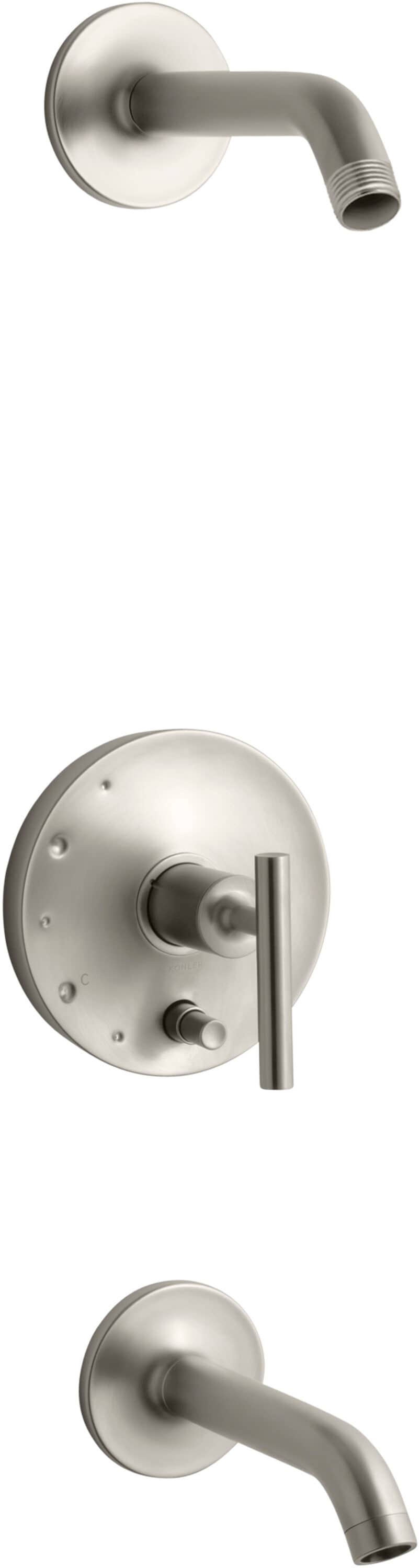 KOHLER K-T14420-4L-BN Purist Vibrant Brushed Nickel 1-handle Sold separately Bathtub and shower Faucet