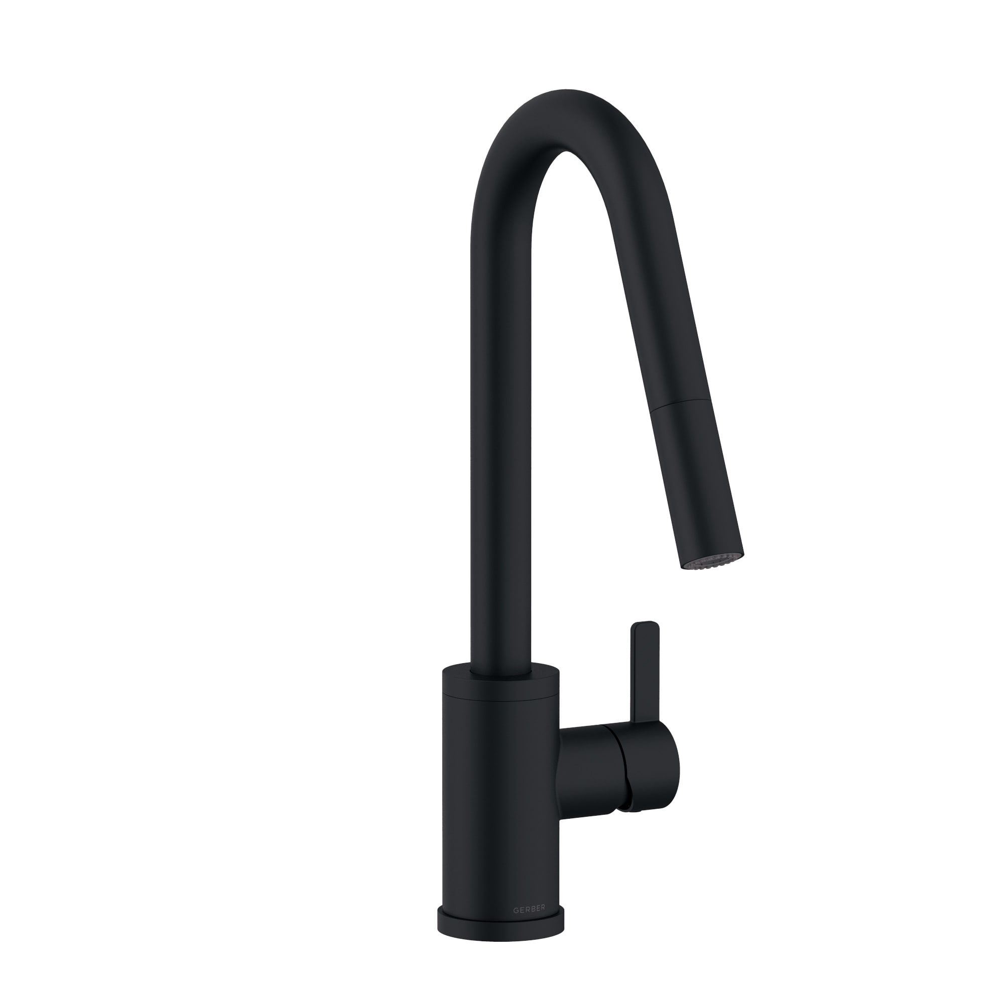 Gerber D457230BS Satin Black Single Handle Deck-mount Pull-down Kitchen Faucet with Sprayer