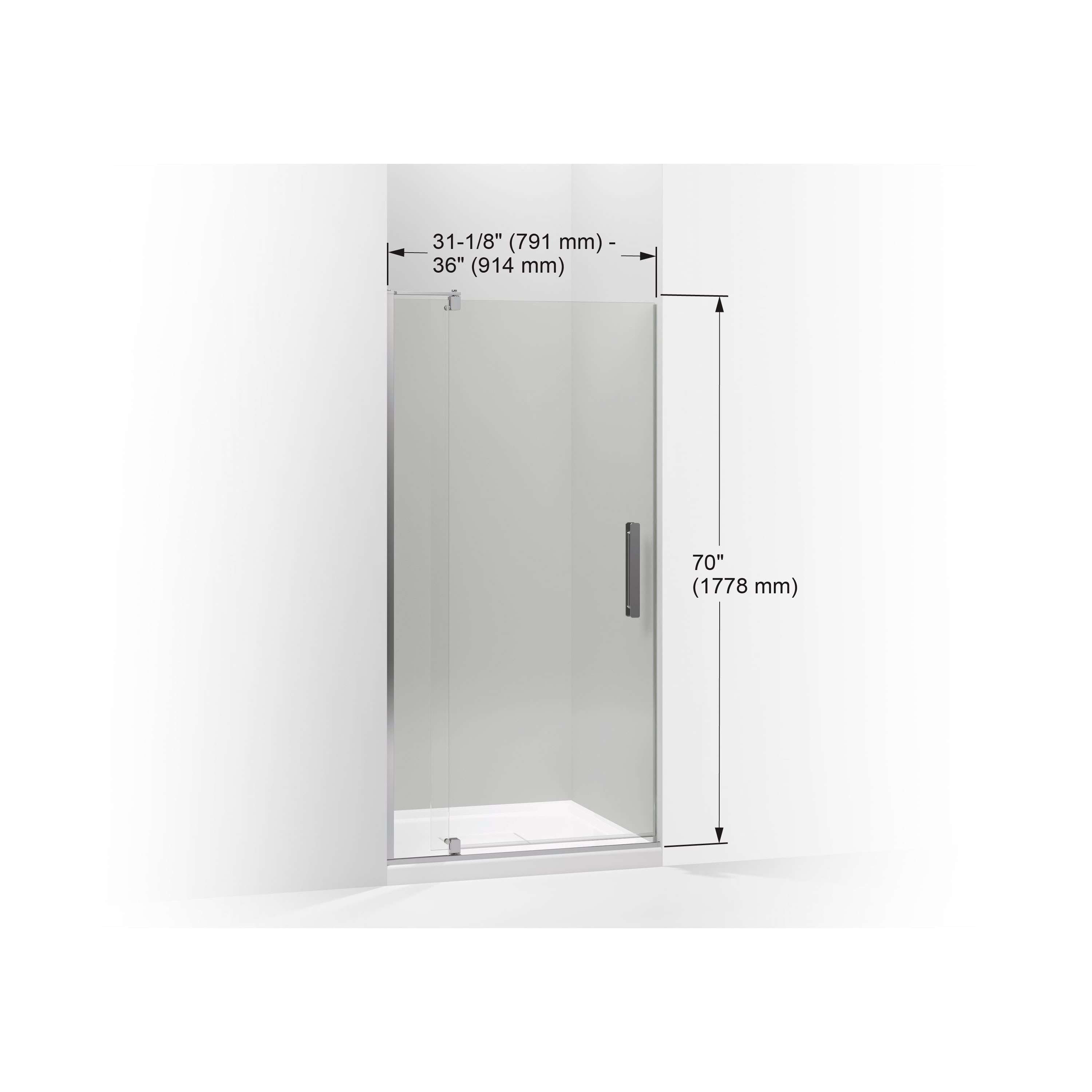 KOHLER 707510-L-BNK Shower-Doors - View #3